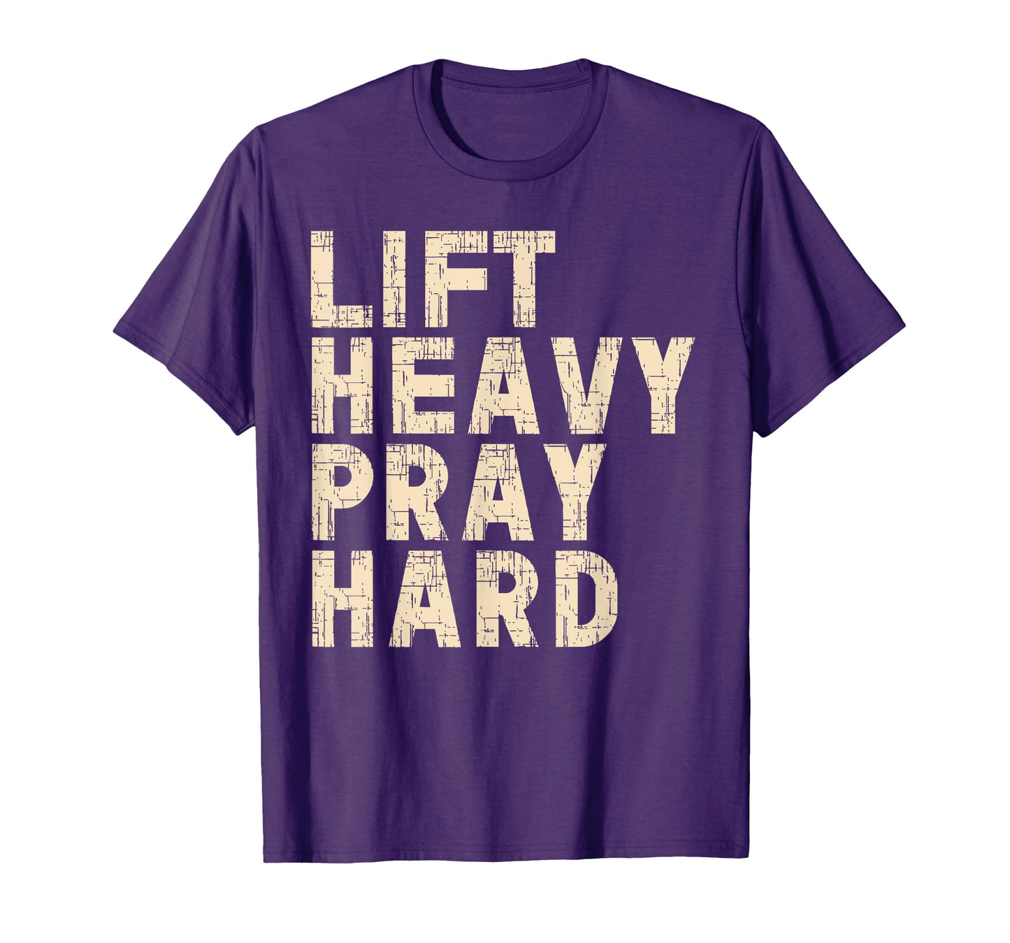 God's Gym Christian Gym Lover Workout Lift Heavy Pray Hard T-Shirt