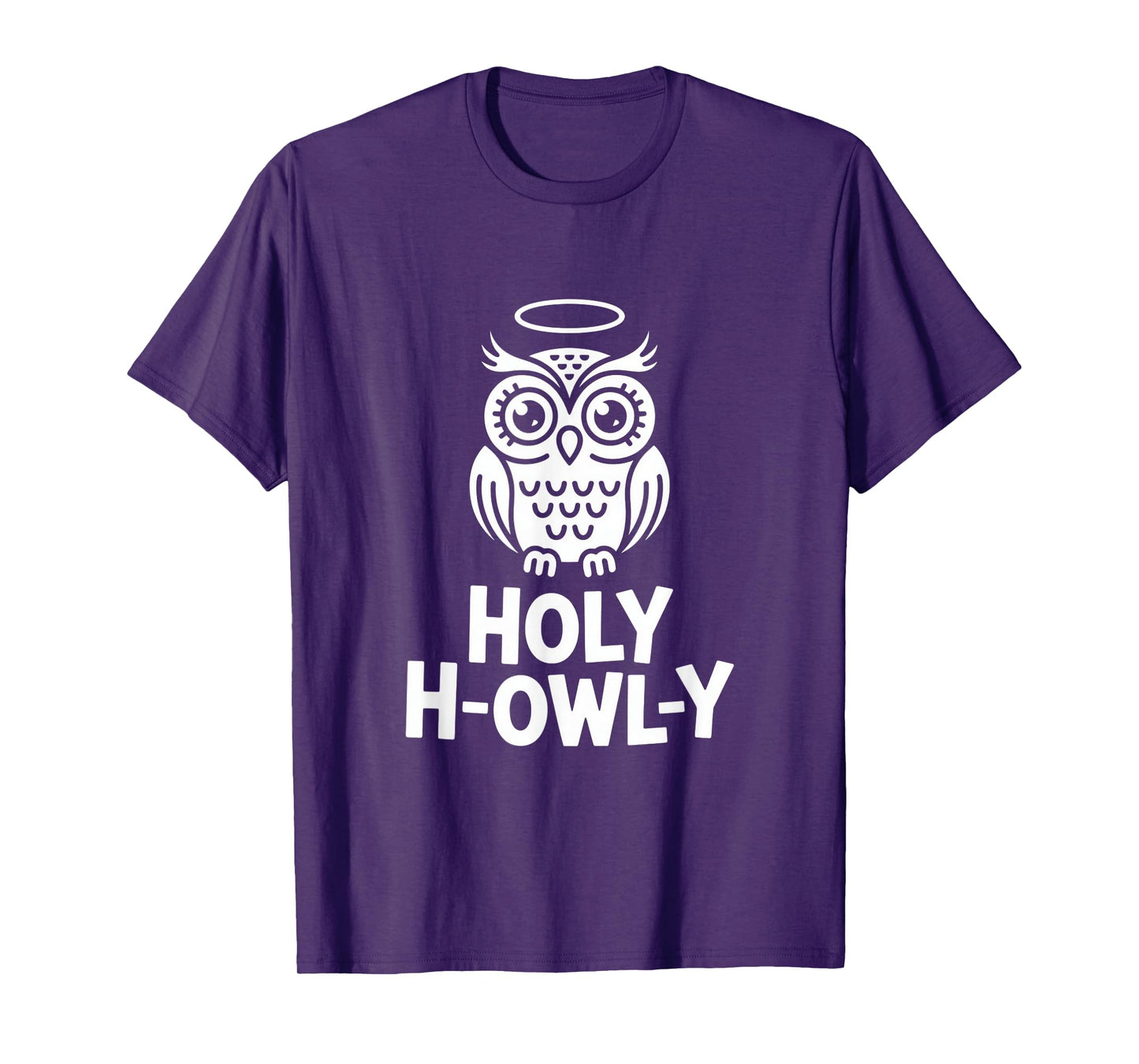 Holy H Owly Owl Pun Halo Angel Humor Wordplay T-Shirt