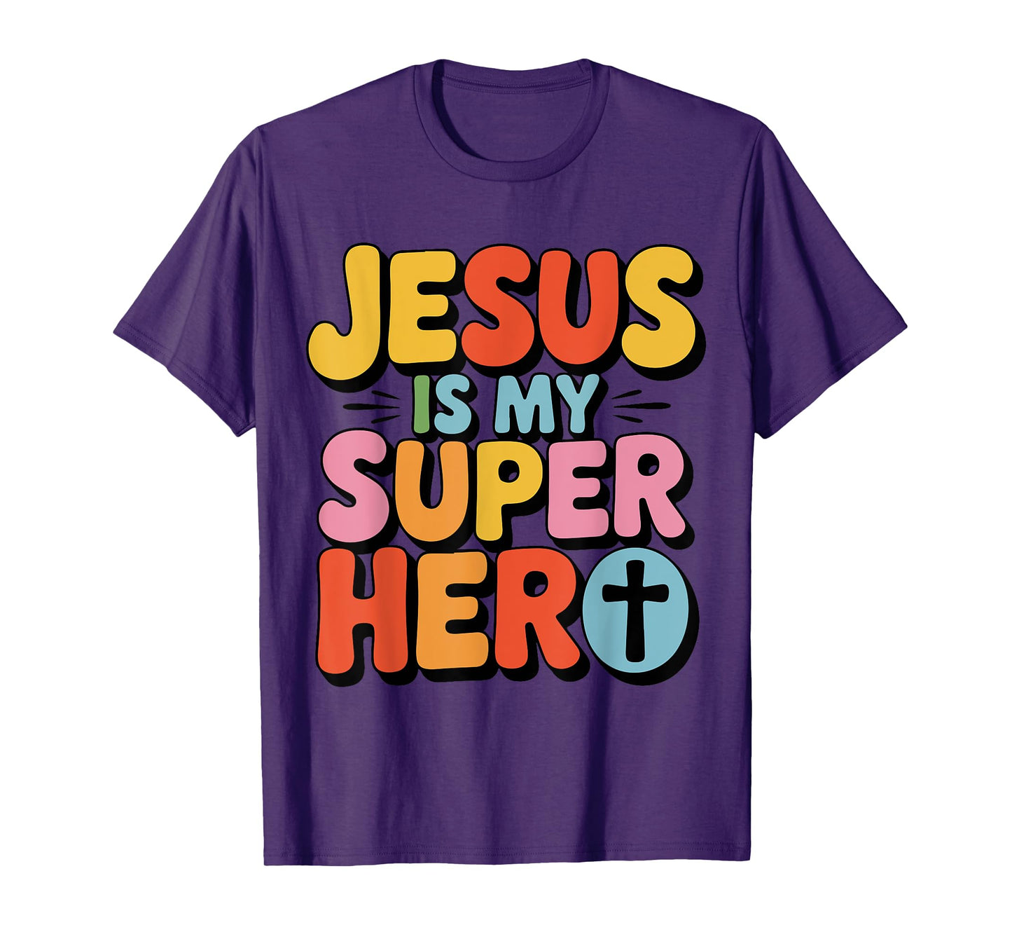 Jesus Is My Superhero Christian Girl Women Godsister Kids T-Shirt
