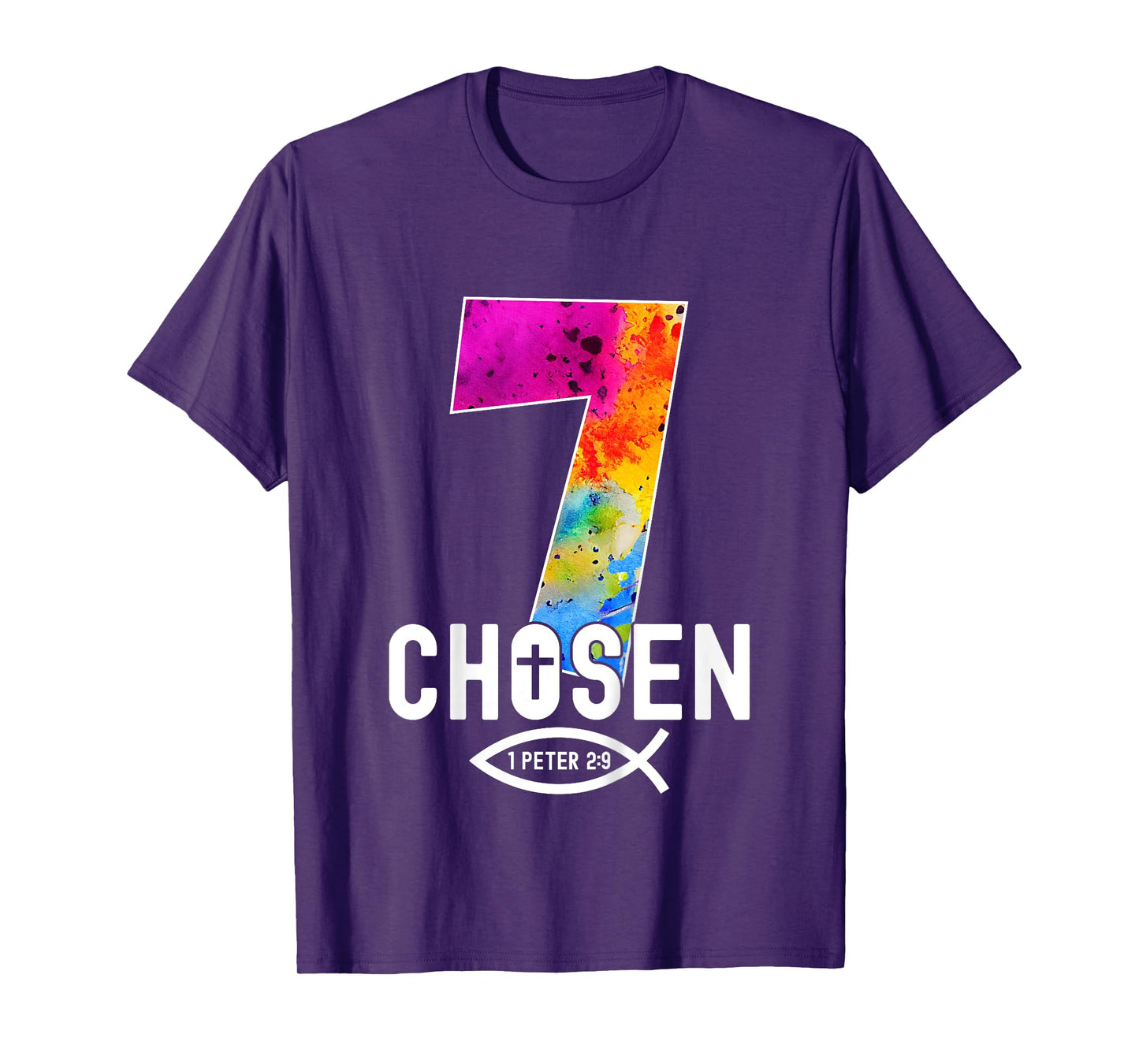Chosen 7 Religious 7 Years Jesus 7TH Birthday T-Shirt