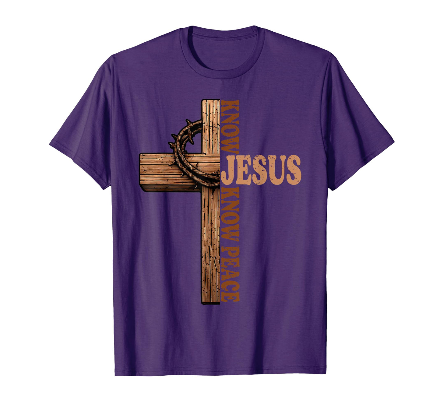 Know Jesus Peace Christian Cross Religion God Church T-Shirt