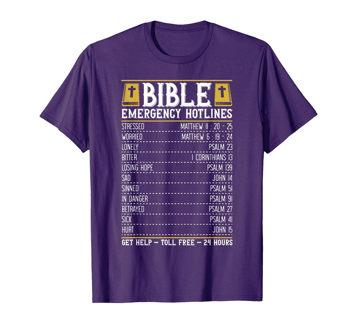 Bible Emergency Numbers for a Cool Christian Bible Merch T-Shirt