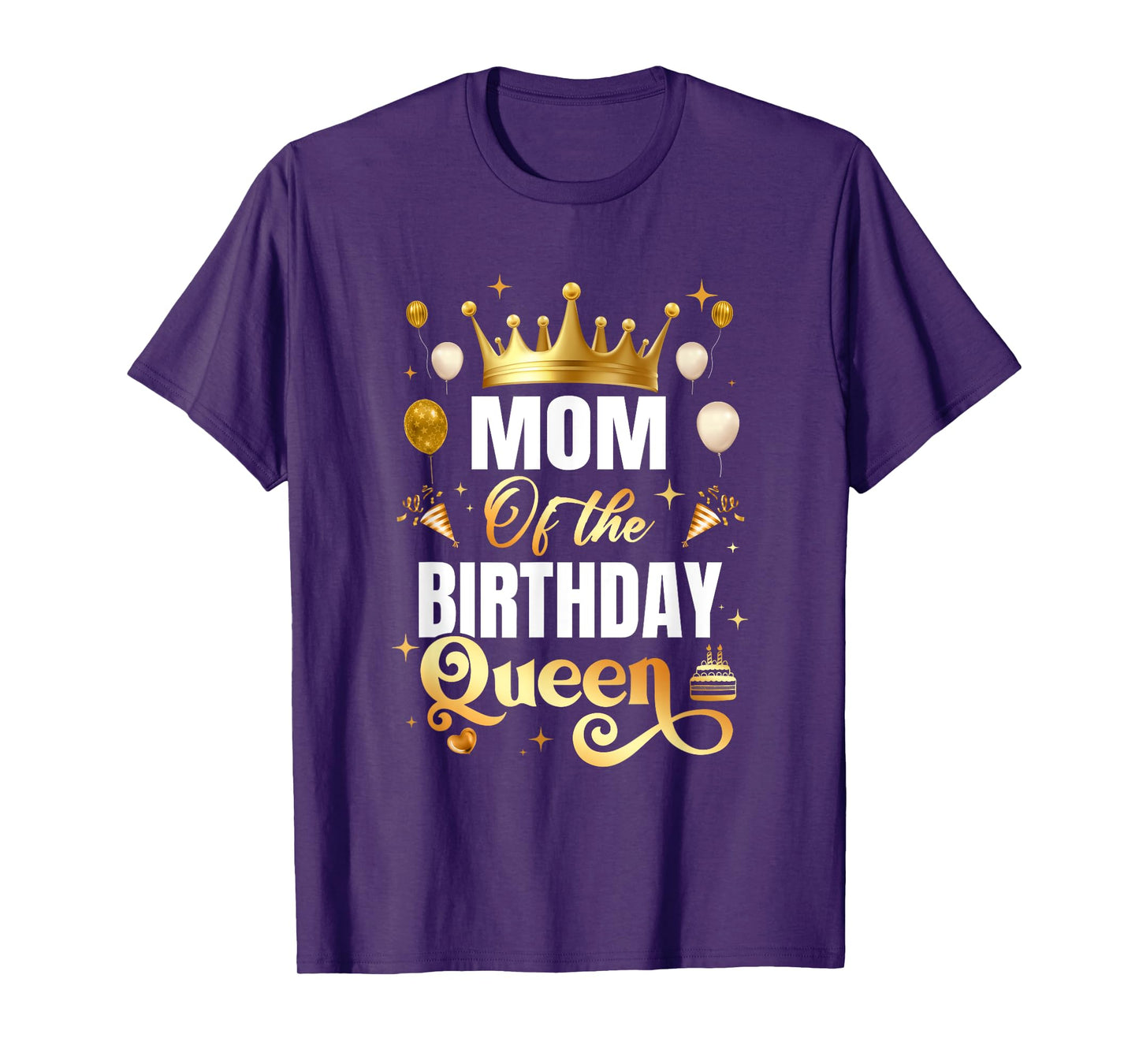 Mom Of The Birthday Queen Funny Matching Birthday Party T-Shirt