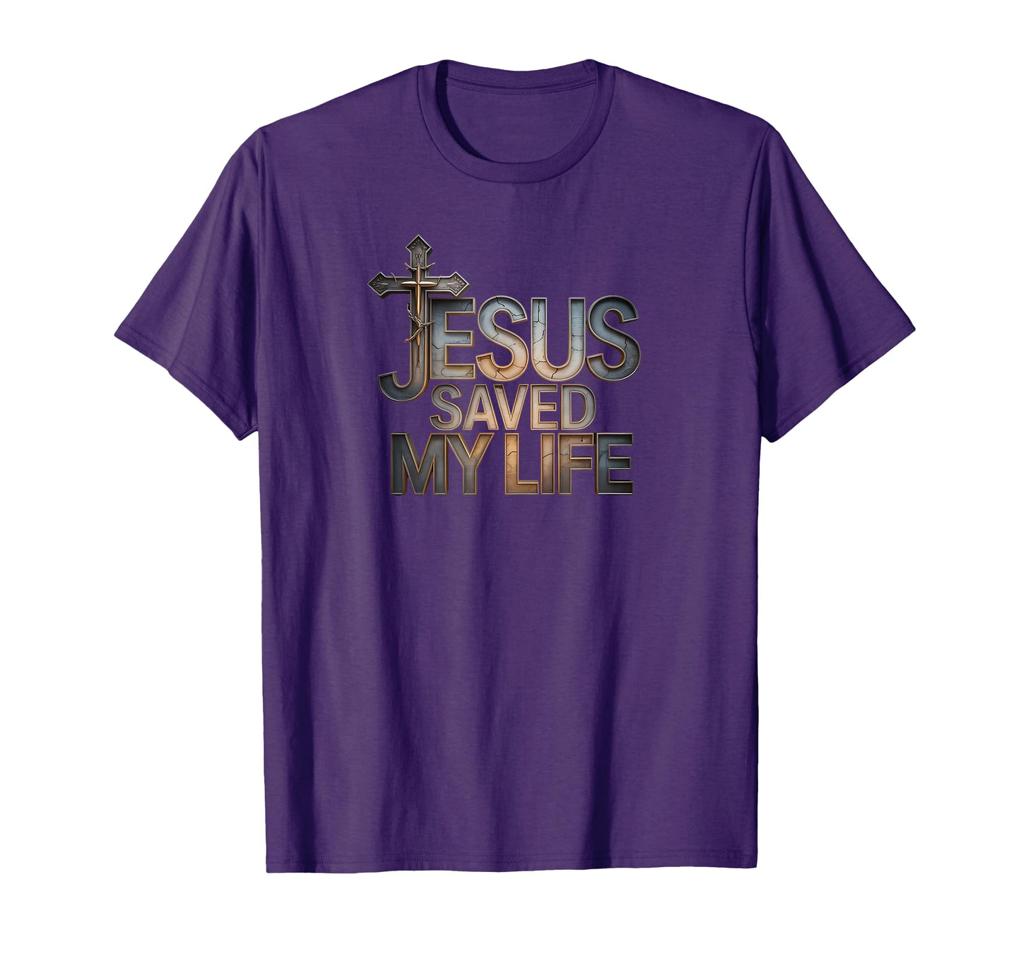 Christian Jesus Saved My Life Cross Faith Bible T-Shirt