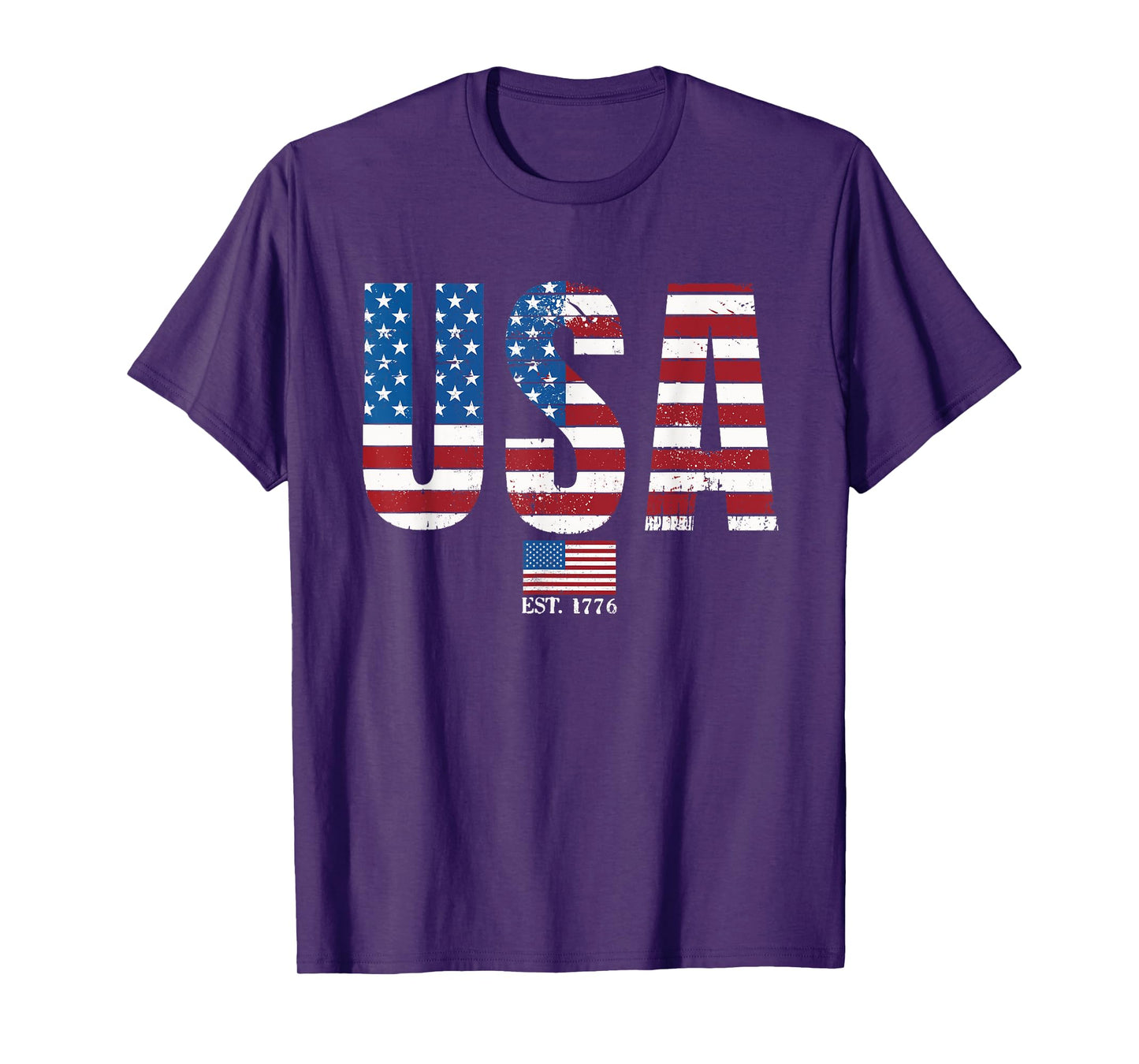 USA Patriotic American Flag 4th of July America Est 1776 T-Shirt
