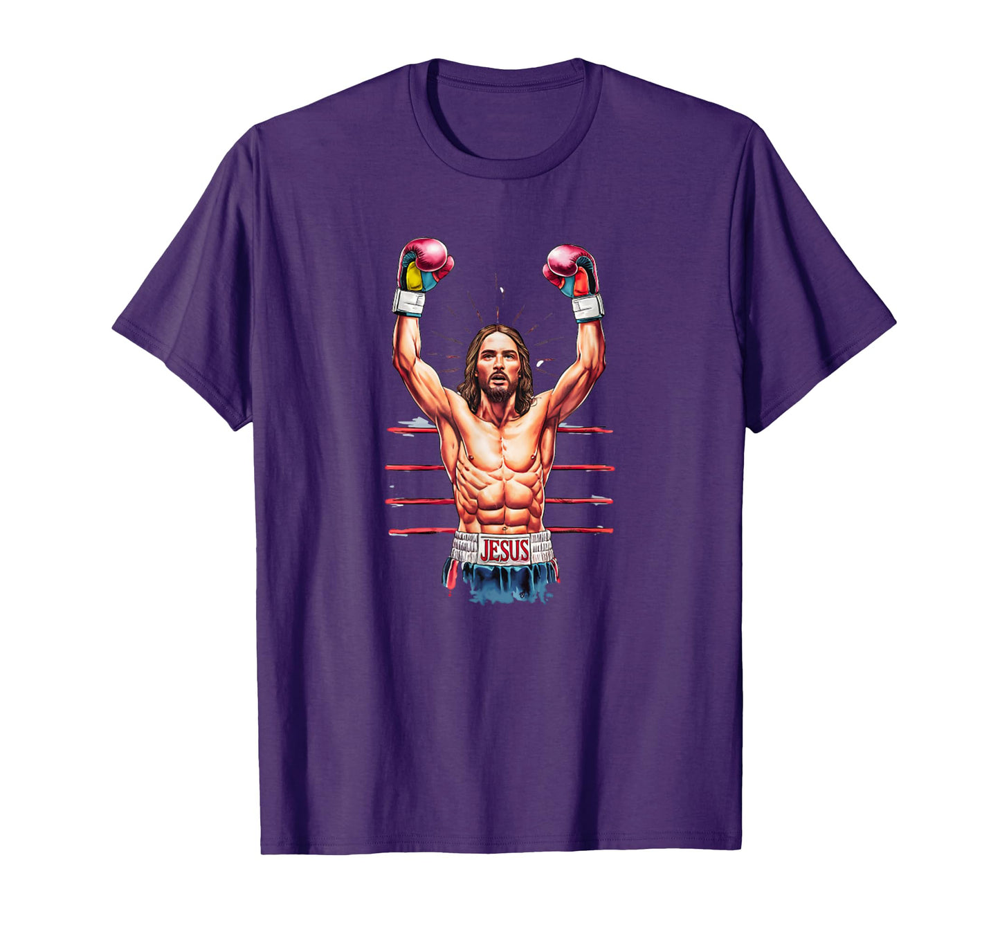 Jesus God Kickboxing Or Boxing Victory Funny Meme Sport T-Shirt
