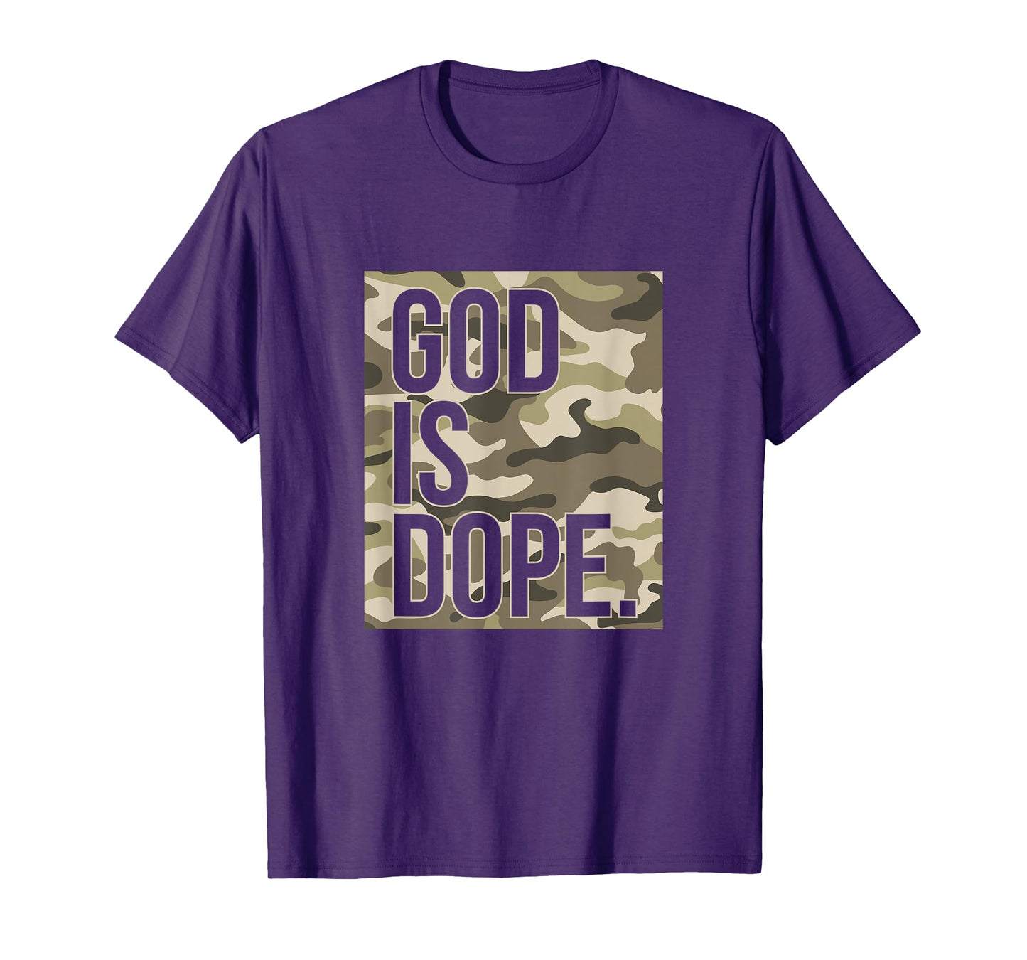 God Is Dope Camo Camouflage Hunting Christian Faith Church T-Shirt