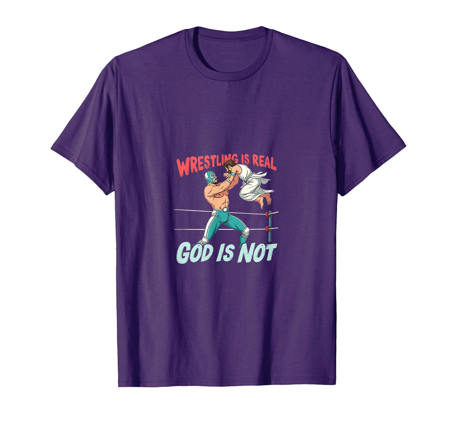 Funny Atheist Wrestling Humor Religion Jesus T-Shirt