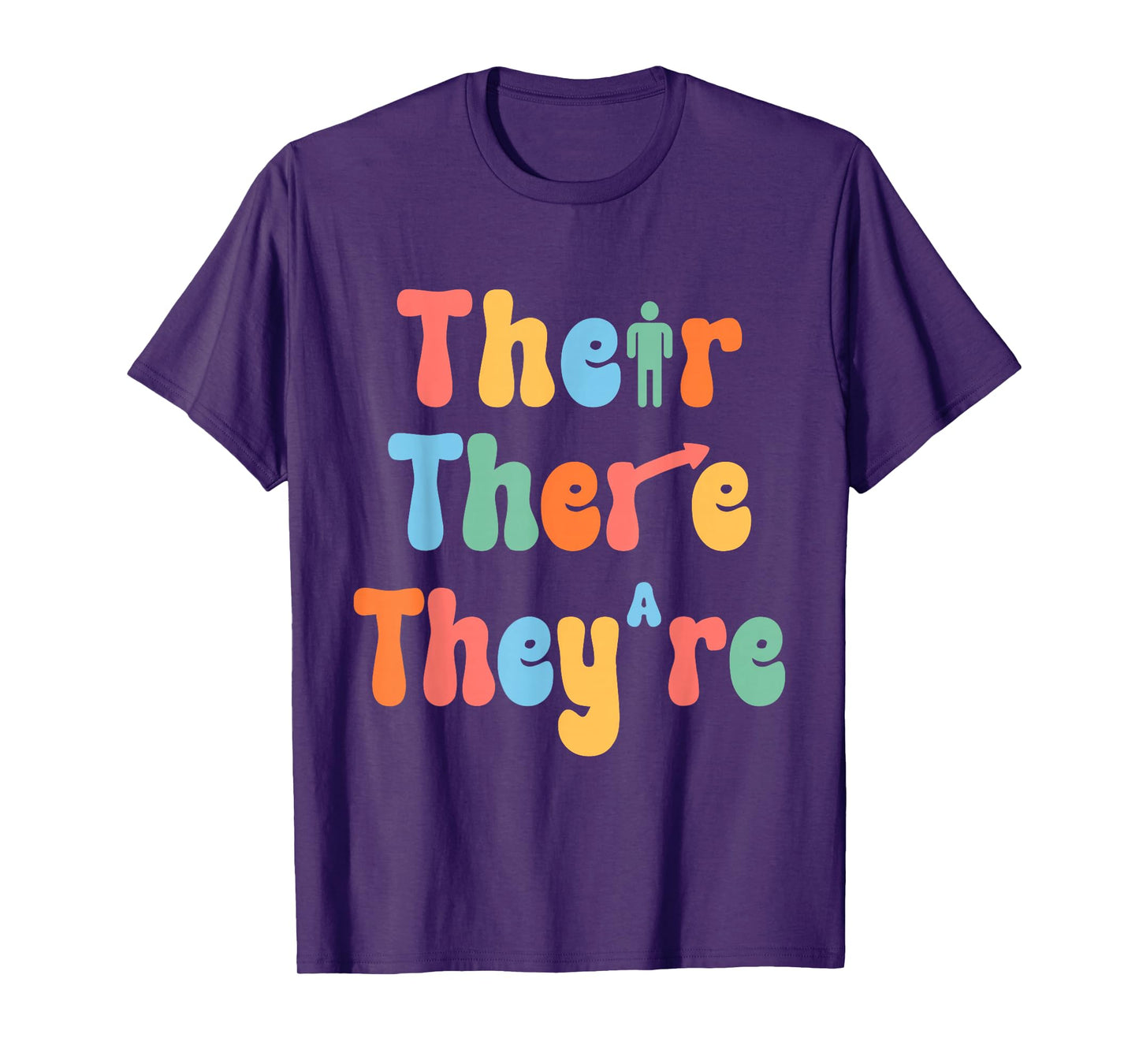 Funny There Their They're English class Grammar Joke Teacher T-Shirt