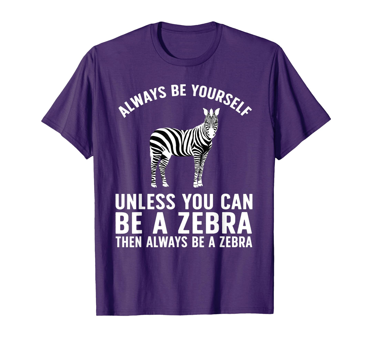 Funny Zebra Art For Men Women Kids Zoo Animal Safari Zebra T-Shirt