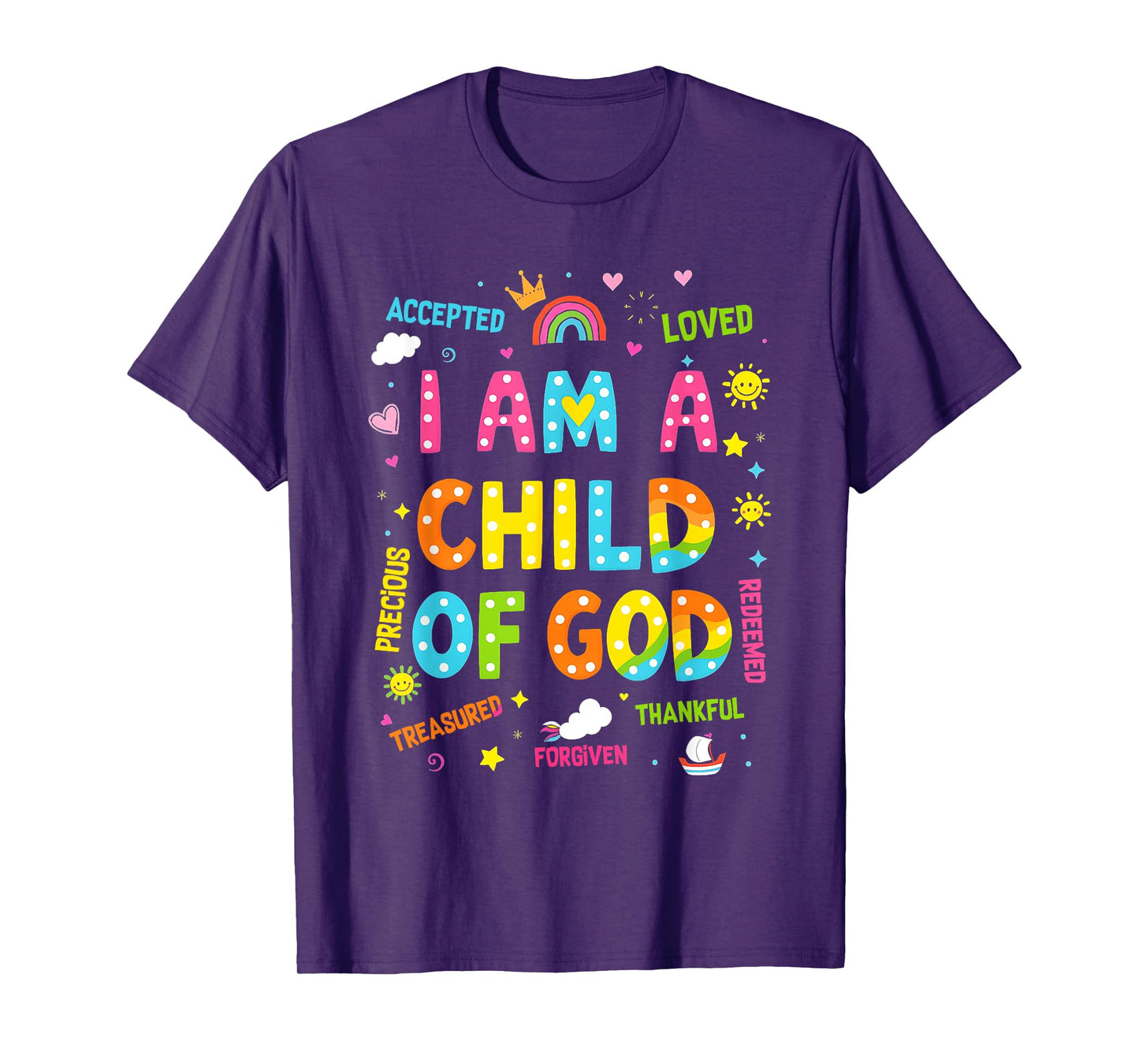 Christian Retro Jesus Faith Kids I Am A Child Of God T-Shirt