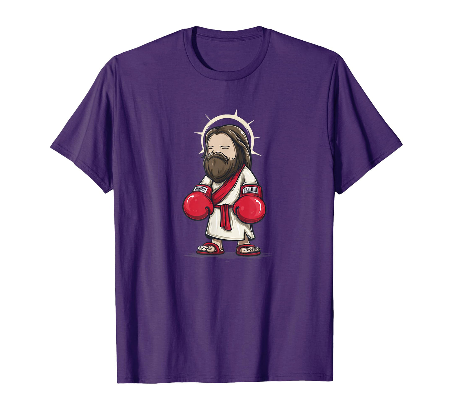 Cool Jesus Fight Costume in Cartoon and Box Look T-Shirt