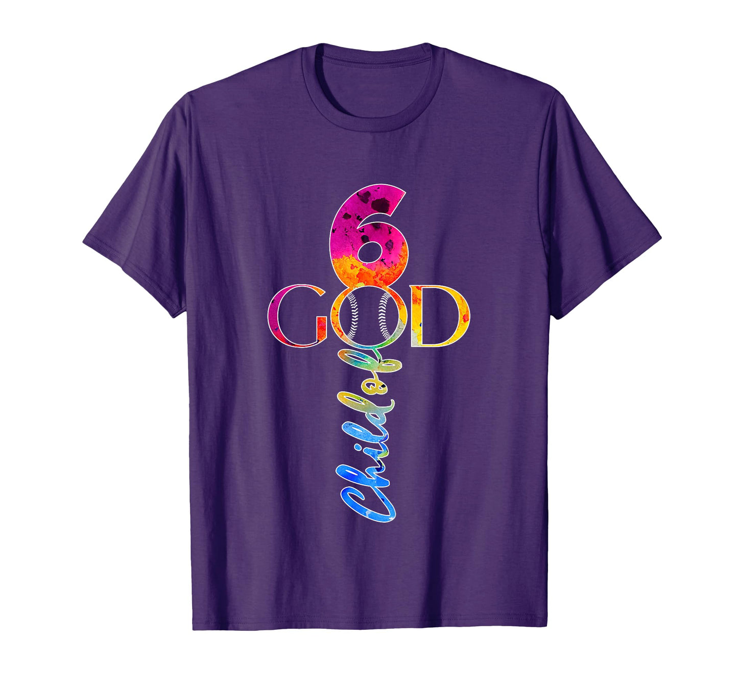 JESUS 6 YEARS CHILD OF GOD BASEBALL 6TH BIRTHDAY T-Shirt