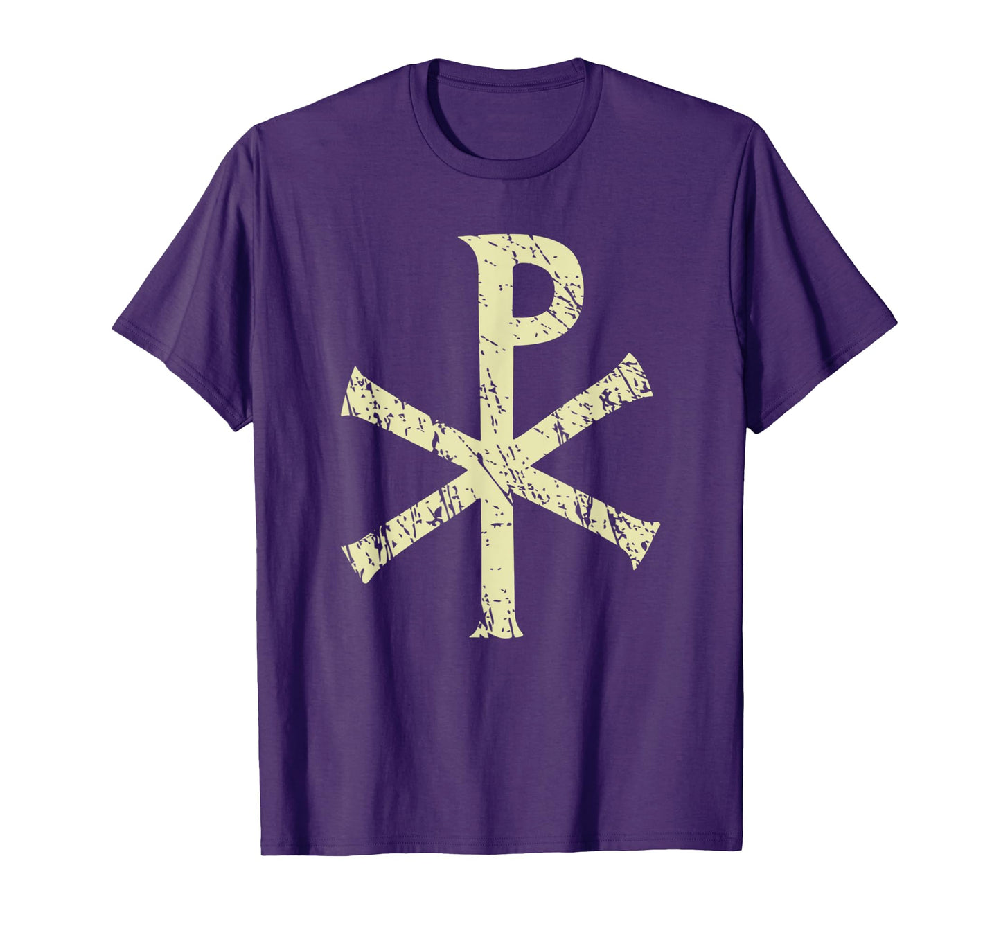 Vintage Chi Rho Distressed Christian Symbol Cross Faith T-Shirt