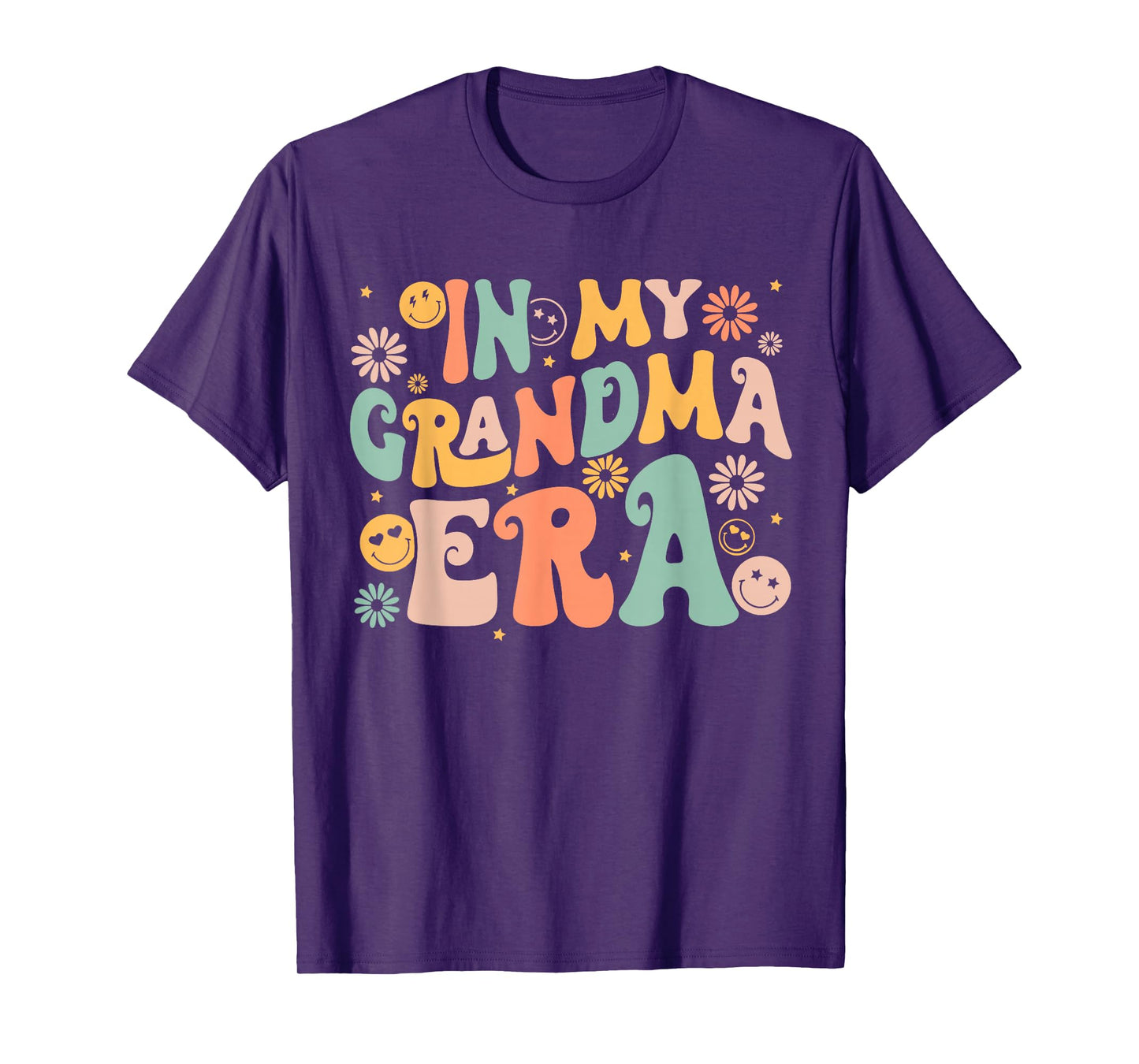 Retro Groovy In My Grandma Era Grandma Mothers Day T-Shirt