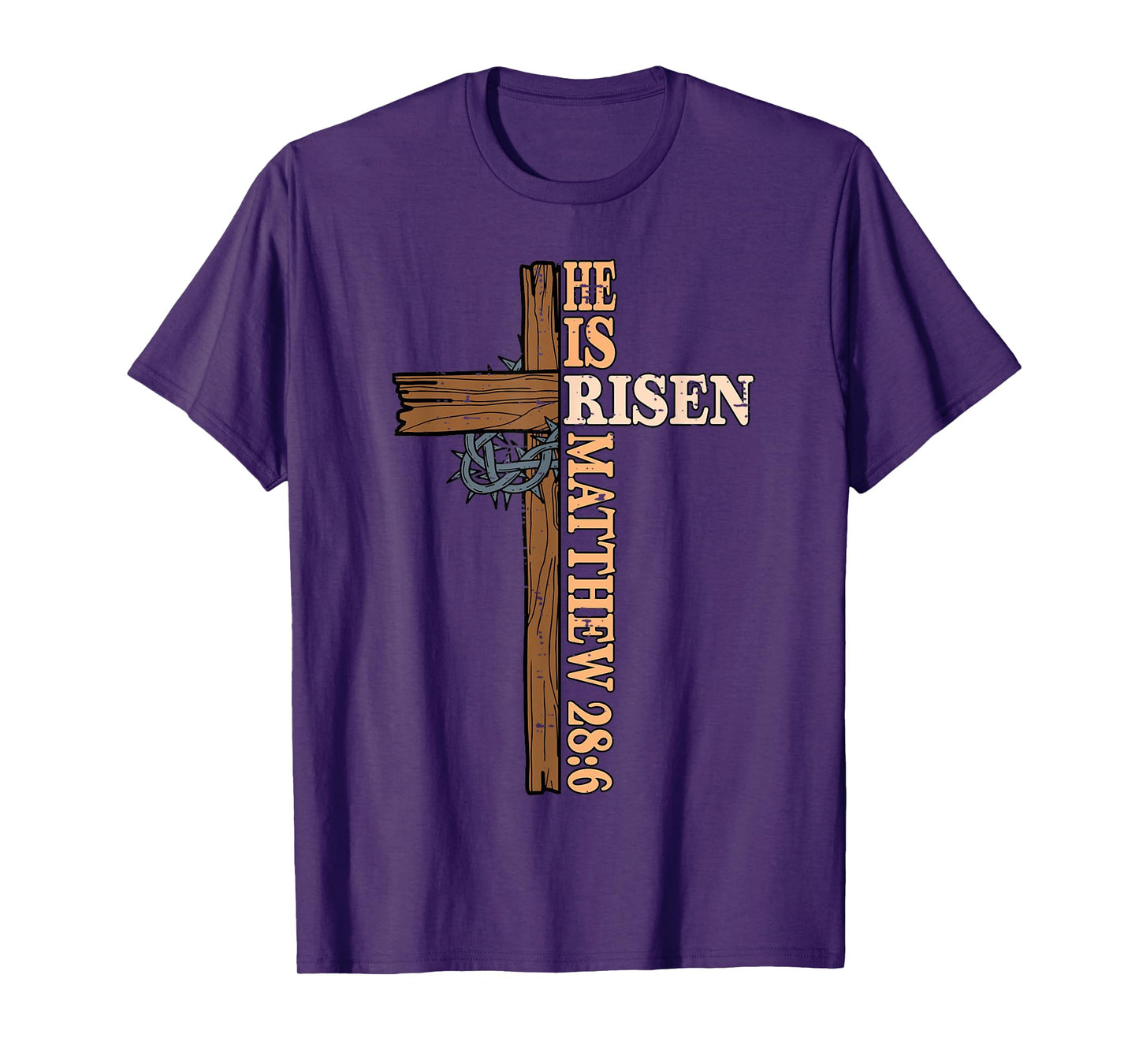 He Is Risen Easter Cross Jesus Christian Men Women Kid Youth T-Shirt