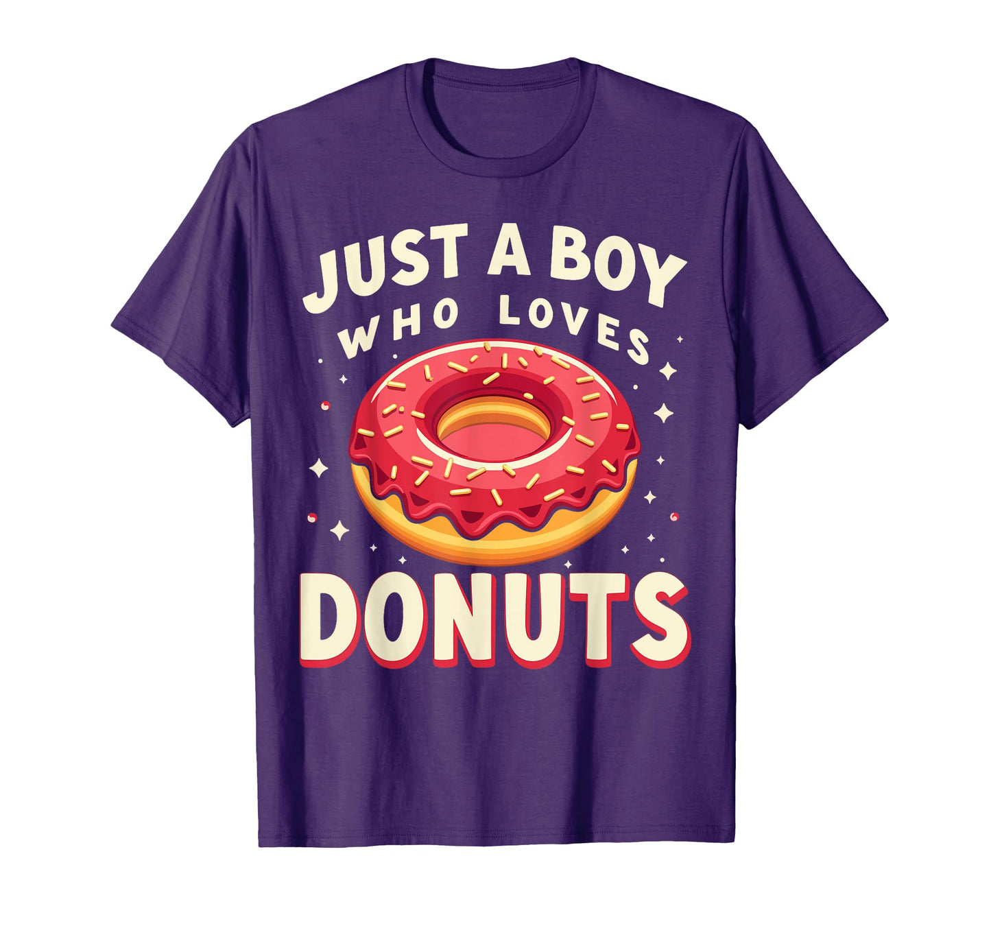 Just a Boy Who Loves Donuts Doughnuts Birthday Party T-Shirt