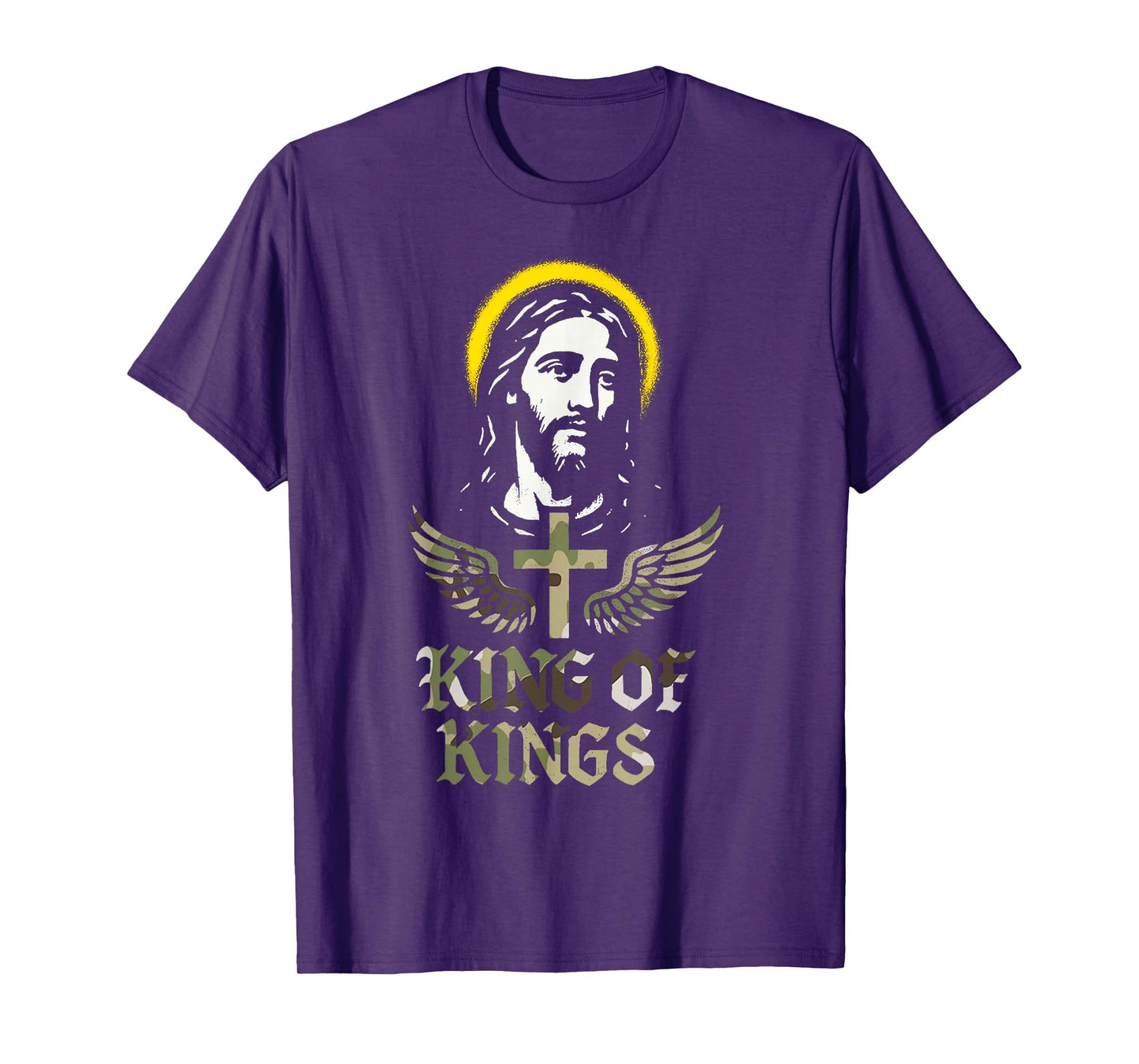Retro Jesus Christ King of Kings Classic Redleg Camo T-Shirt
