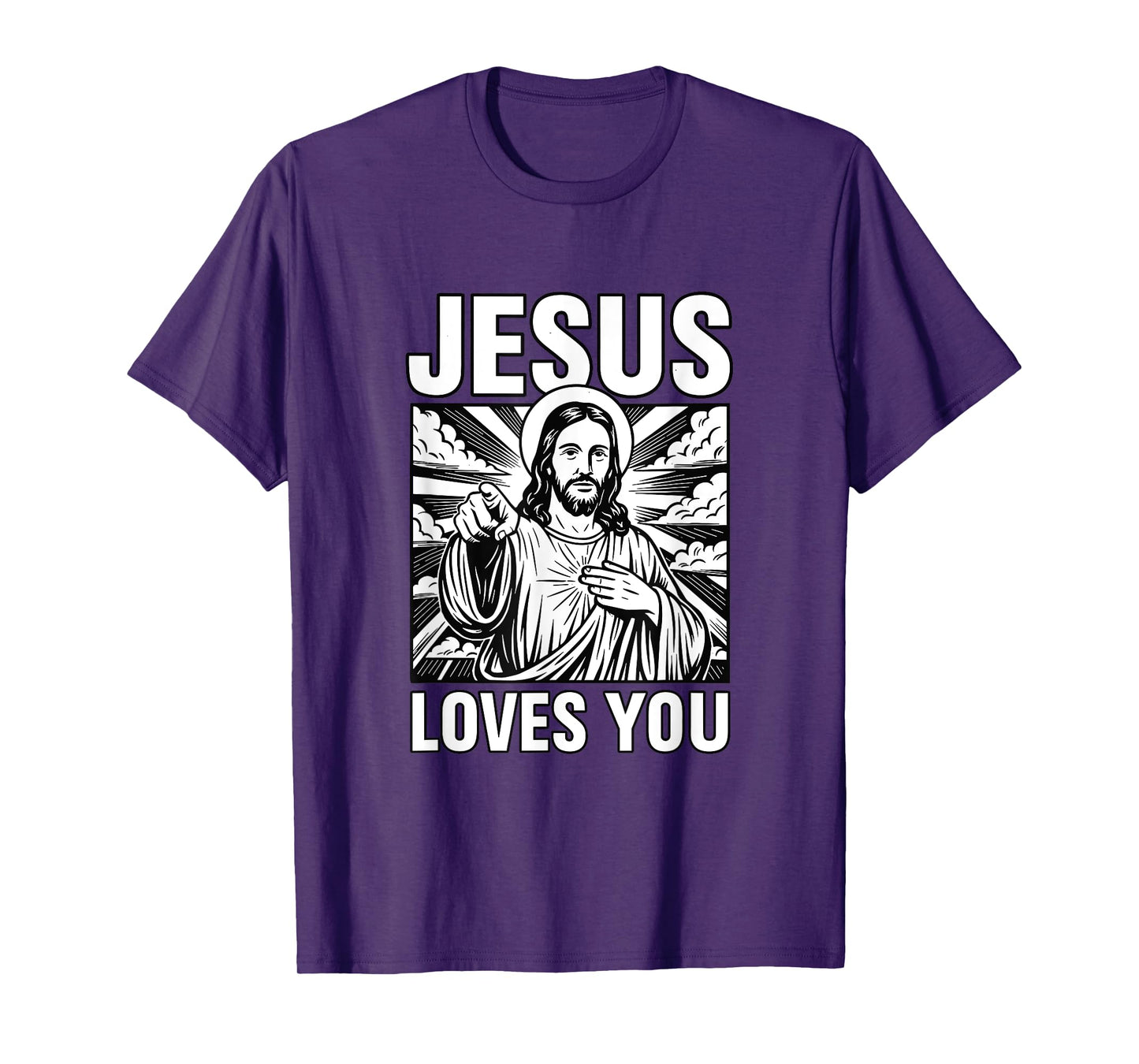 Jesus Loves You Vintage Design T-Shirt