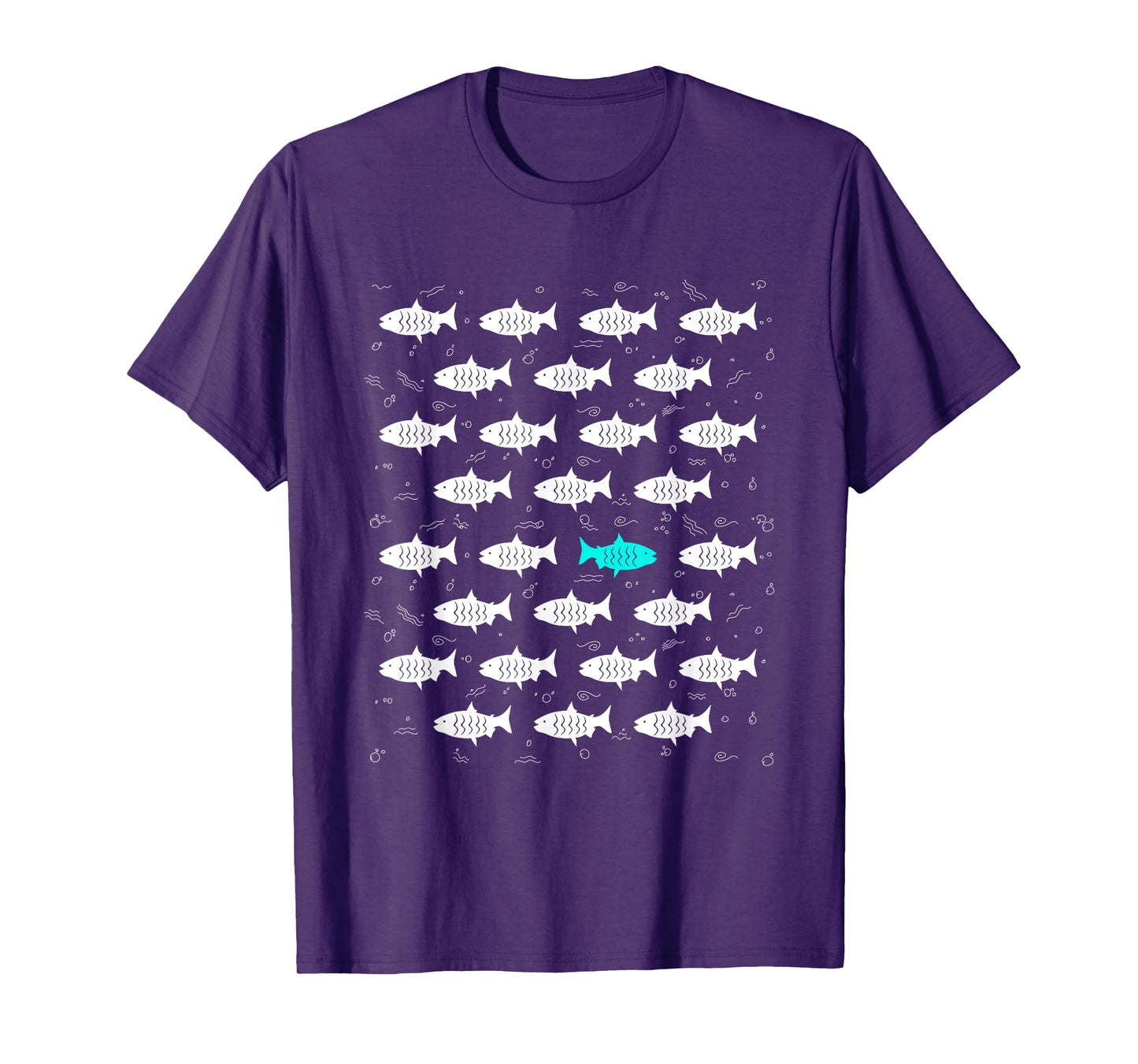 Fish Swimming Against the Ocean and against Current design T-Shirt