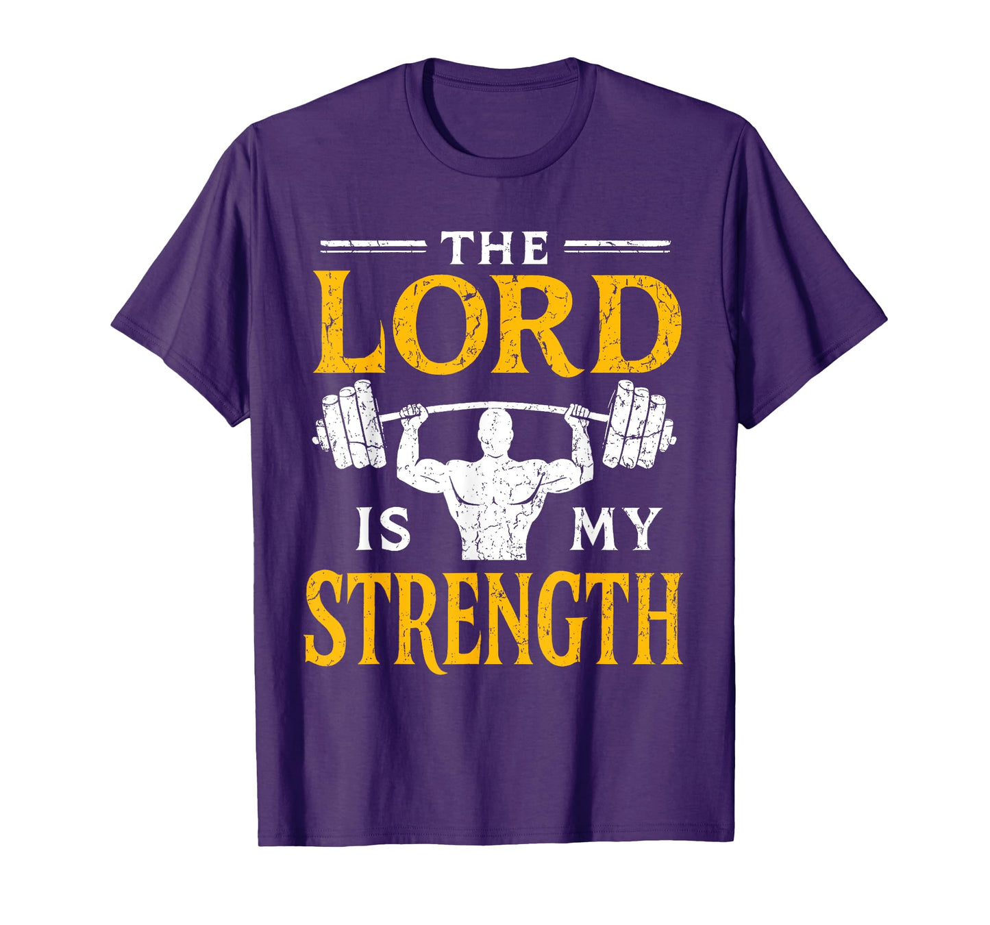 Jesus Workout The Lord is My Strength Christian Gym Faith T-Shirt