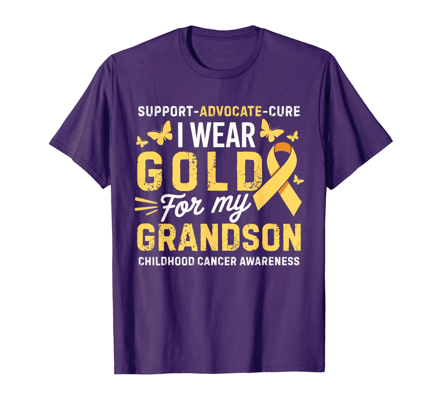 I Wear Gold for My Grandson Childhood Cancer Awareness T-Shirt
