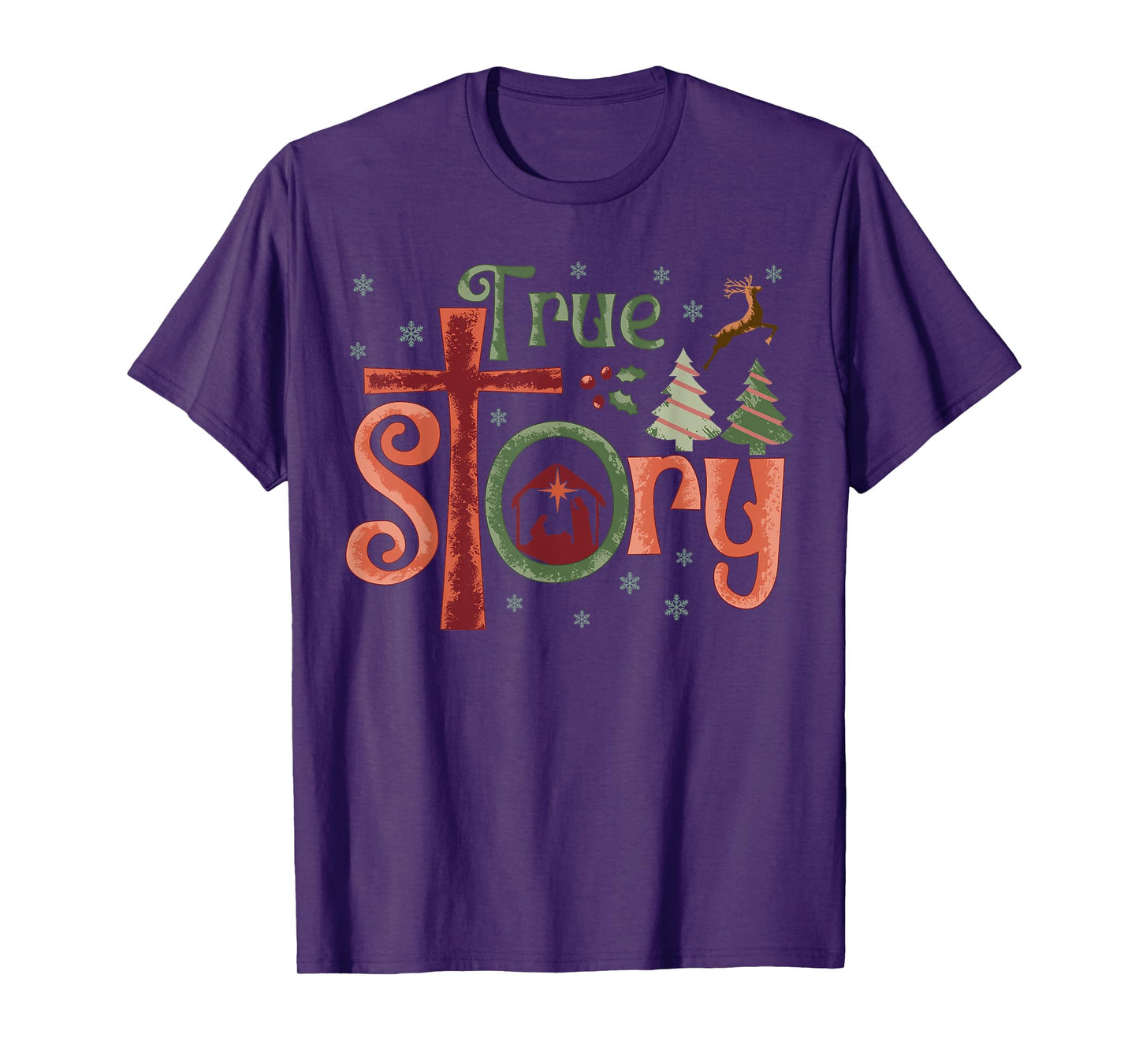 Cool Christian Christmas Resurrection Day Jesus True Story T-Shirt