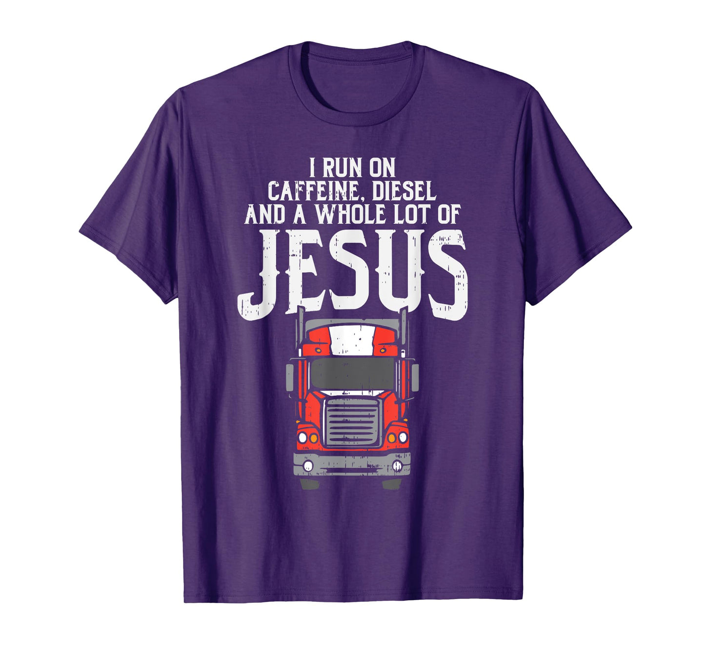 Caffeine Diesel Jesus Truck Coffee Christian Trucker Gift T-Shirt