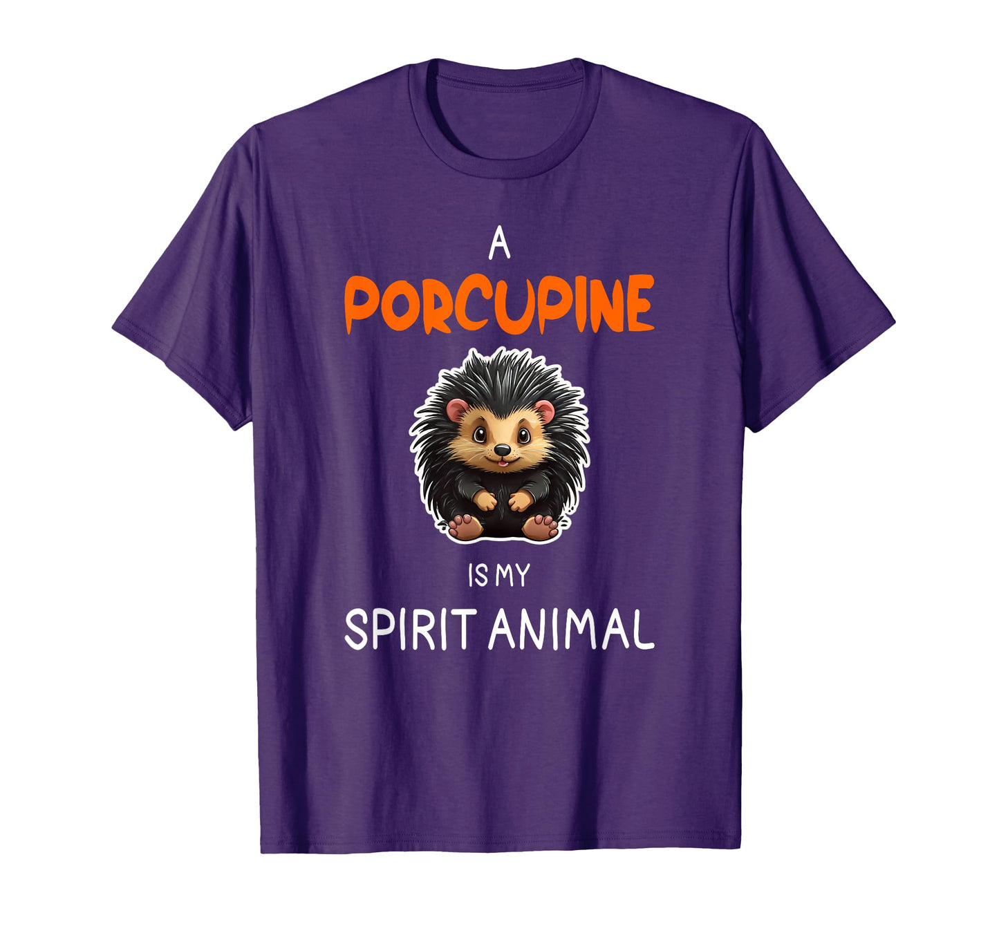 Porcupine Animal Spirit Shirt Funny Cartoon Porcupine Lover T-Shirt
