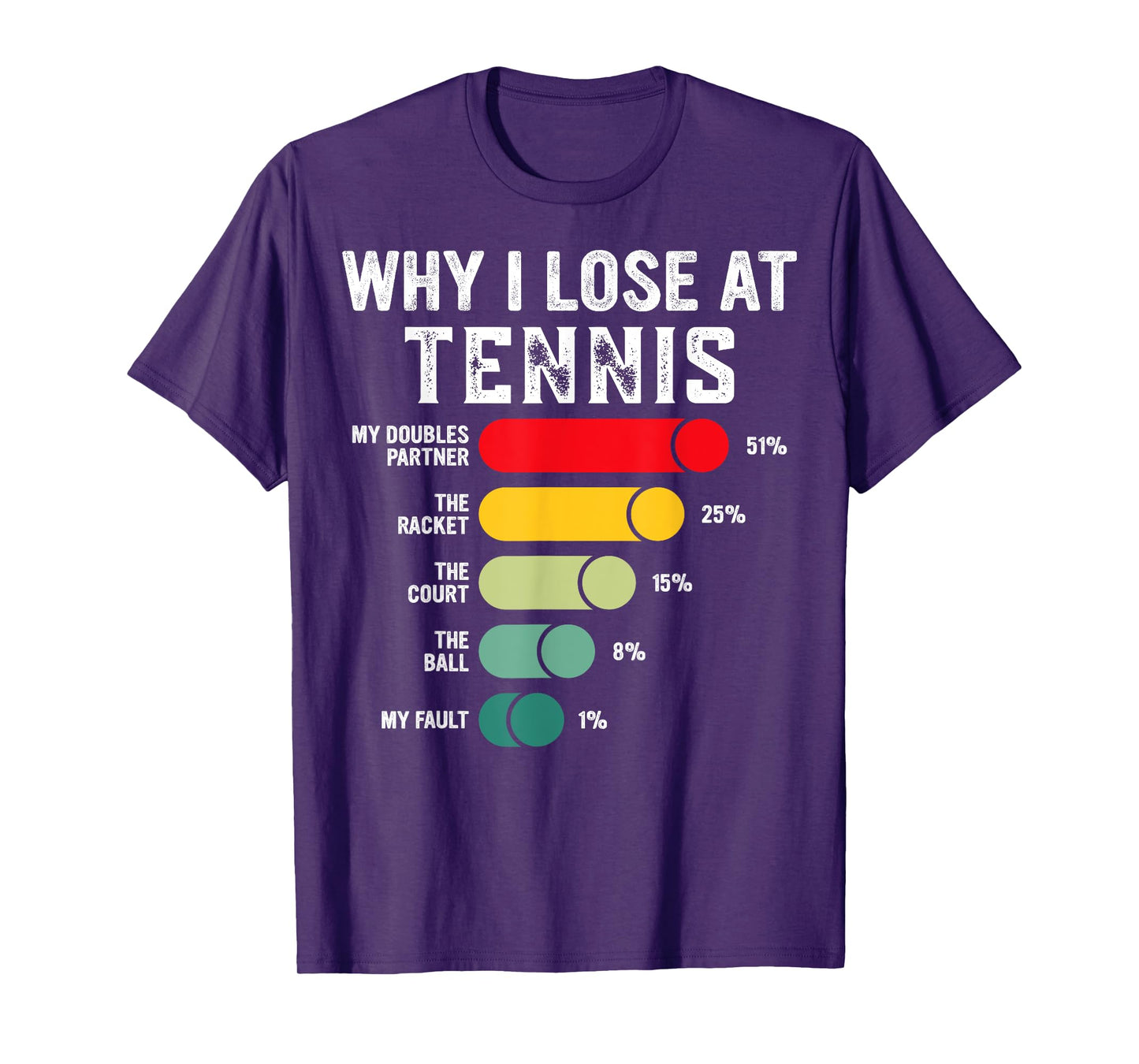 Why I Lose At Tennis Humor Tennis Player Lover Quote T-Shirt