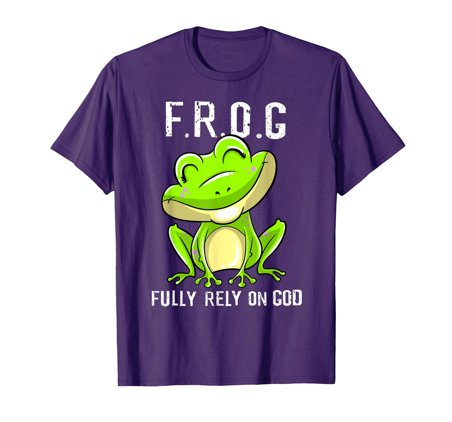 Cool F.R.O.G. Fully Rely On God | Funny Christian Faith Gift T-Shirt