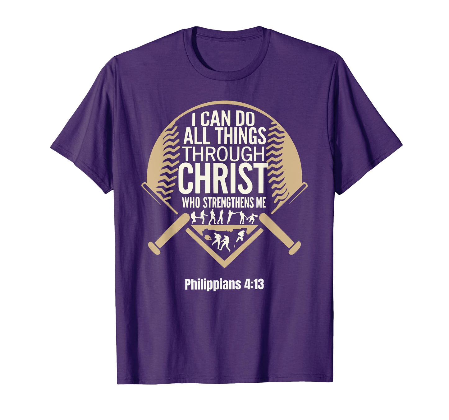 I Can Do All Things Through Christ: Baseball design T-Shirt