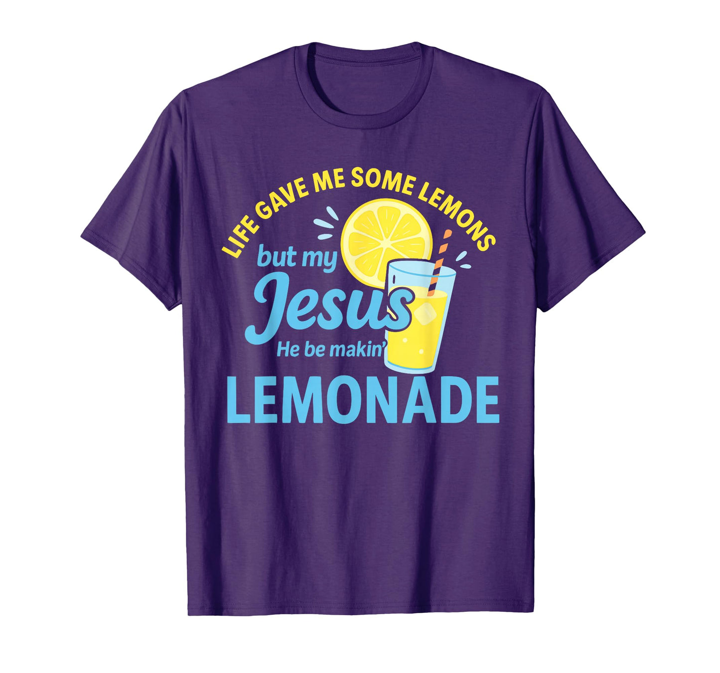 Jesus Making Lemonade Christian Faith Design T-Shirt