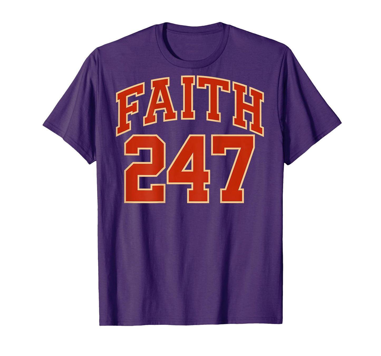 (ON Back) Faith 24/7 Sports Jersey Style Christian Religious T-Shirt