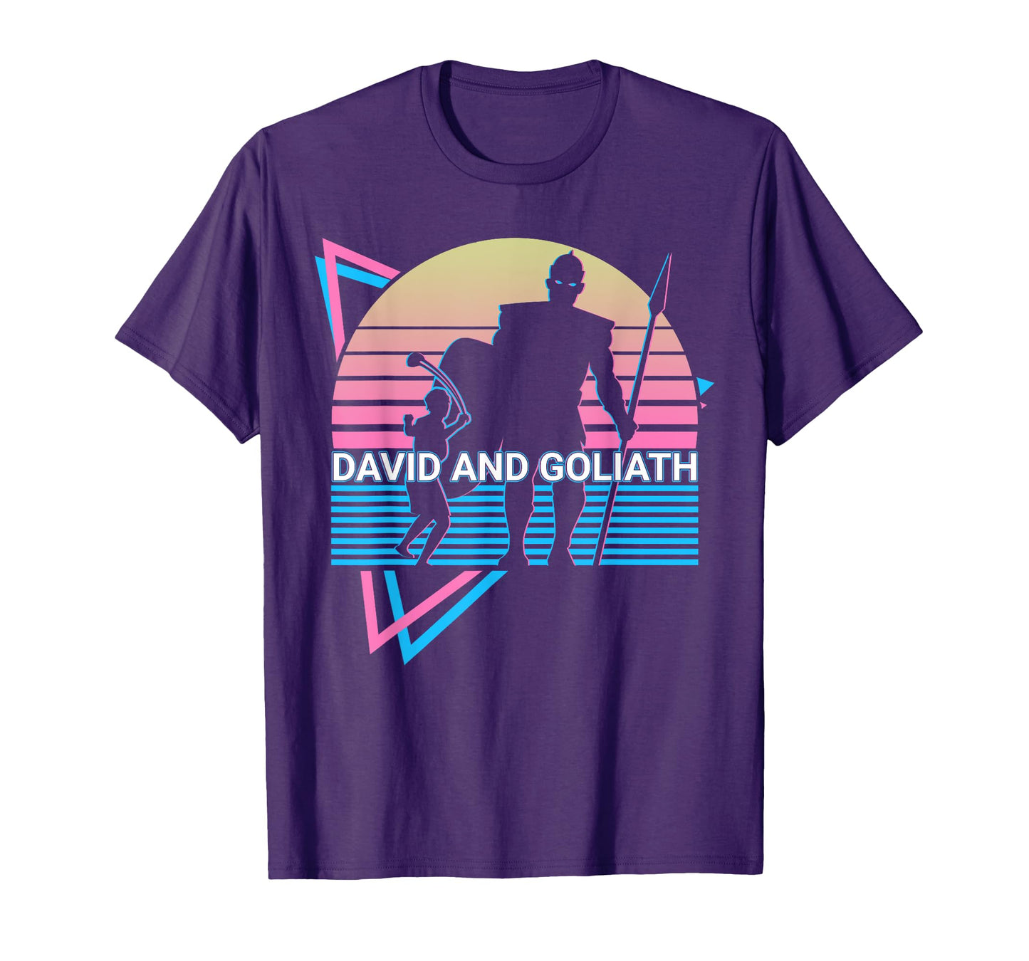 David And Goliath Christian Christianity Retro T-Shirt