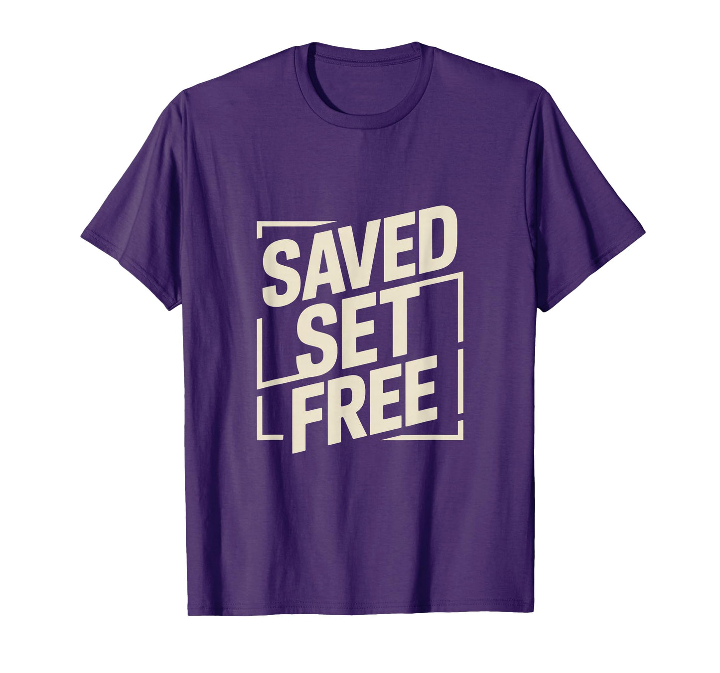 Christian Saved Set Free Bold Faith Statement T-Shirt