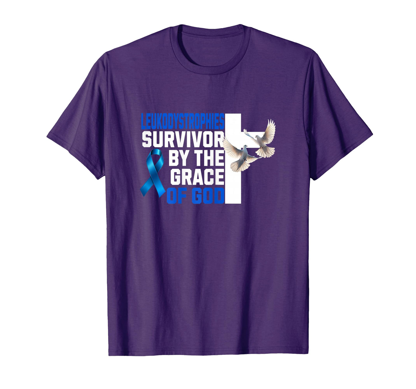 Leukodystrophies Survivor by The Grace of God Motivational T-Shirt