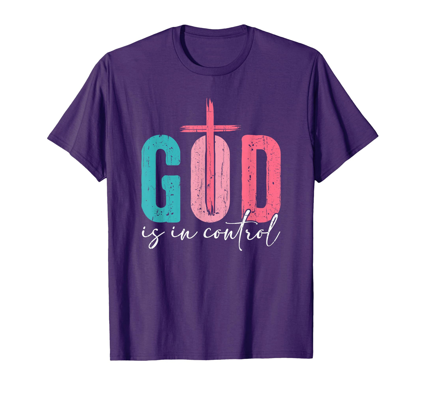 God is in Control, Christian, Jesus, Religious, Bible Verse T-Shirt