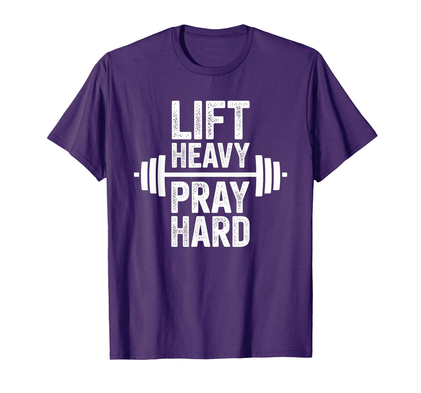 Lift Heavy Pray Hard Tshirt Gym Christian Gift Jesus Faith T-Shirt