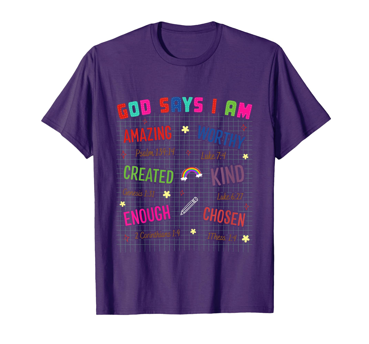 Kids Christian Lovers God Says I Am Faith Kids God Says I Am T-Shirt