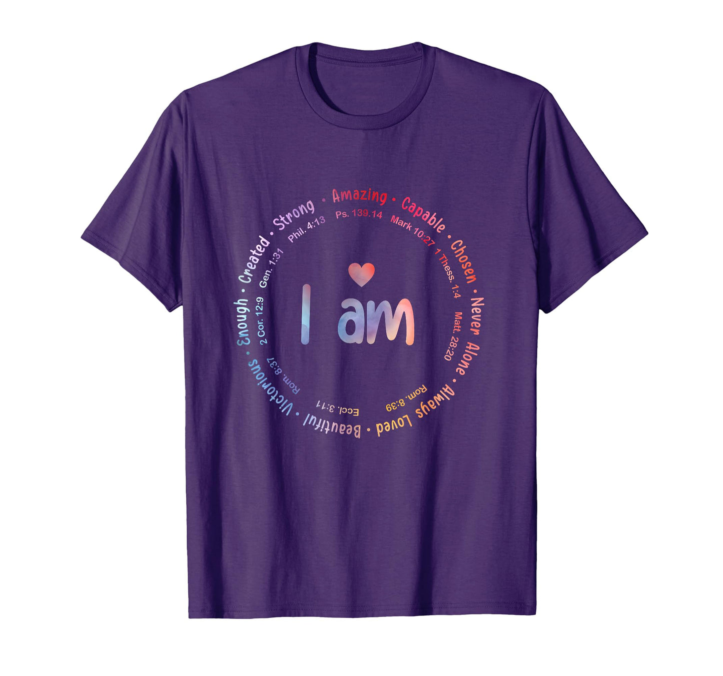 Tie Dye I Am Inspiration Christian Religious Bible Verses T-Shirt