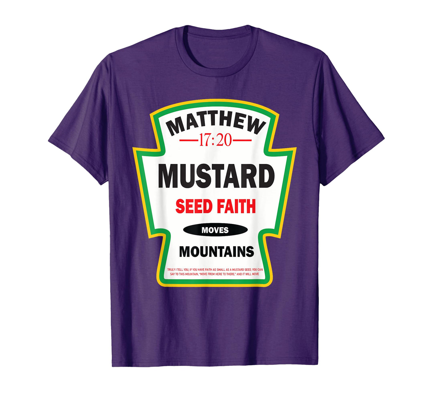 Mustard Christian Faith Funny Christian Gifts T-Shirt