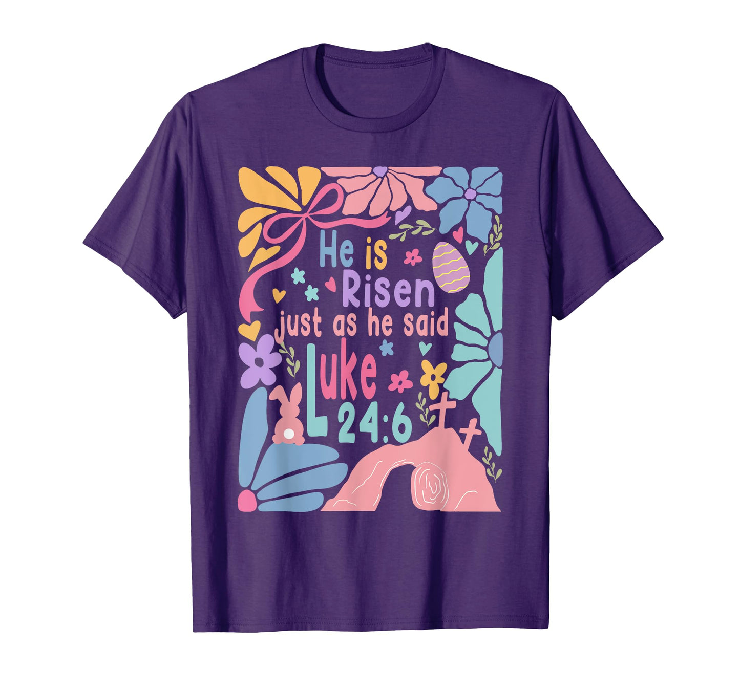 He Is Risen Just As He Said Christian Easter Bible Verse T-Shirt
