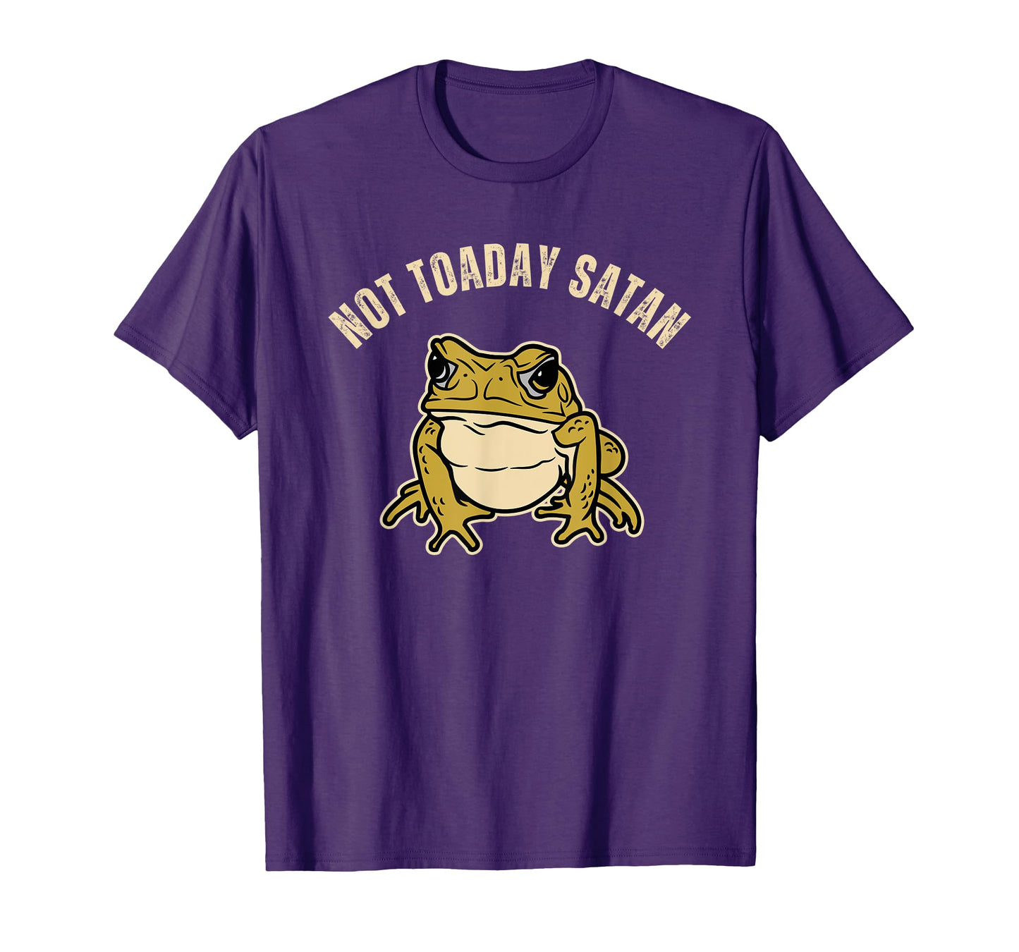 Frog Lovers Christian Funny Toad Pun Not Toaday Satan T-Shirt