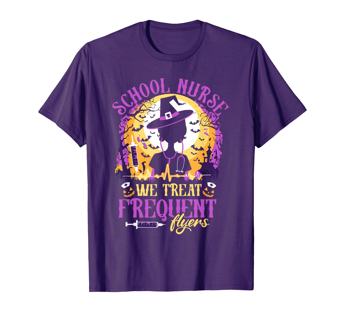 School Nurse Witch We Treat Frequent Flyers Funny Nurse T-Shirt