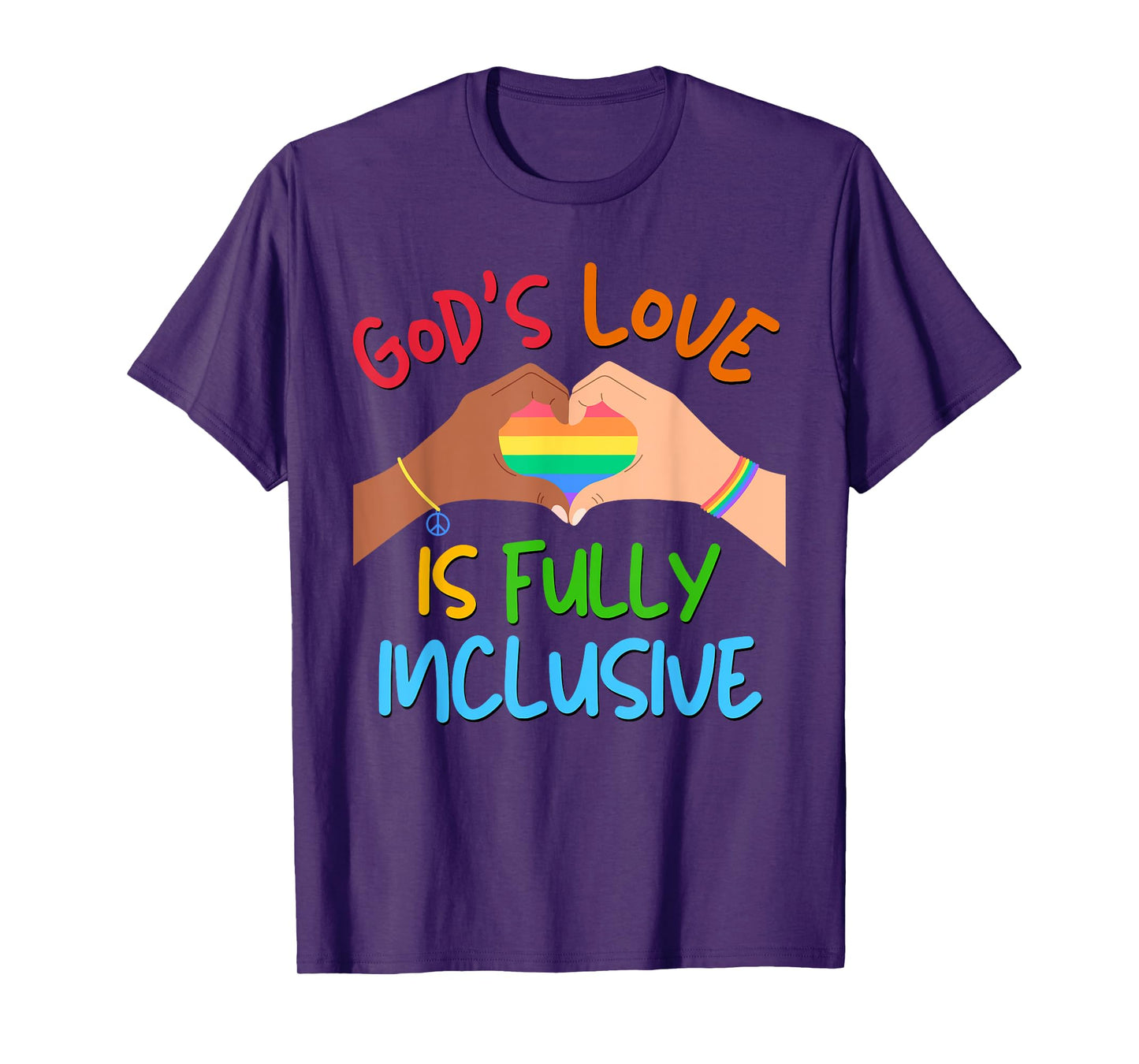 God's Love is Fully Inclusive LGBT GAY Christian Pride Month T-Shirt