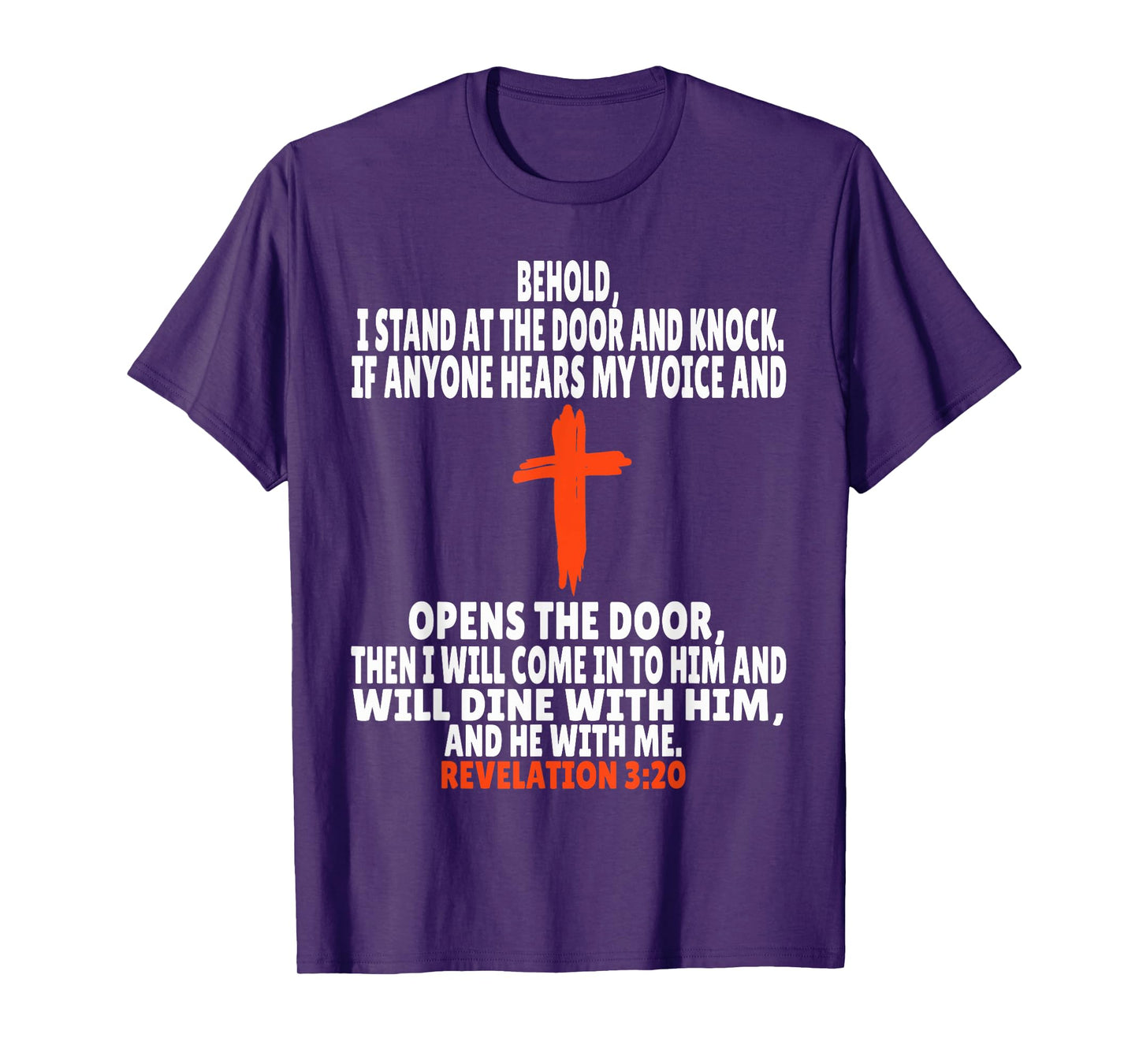 Revelation 3:20 Bible Verses Scripture T-Shirt