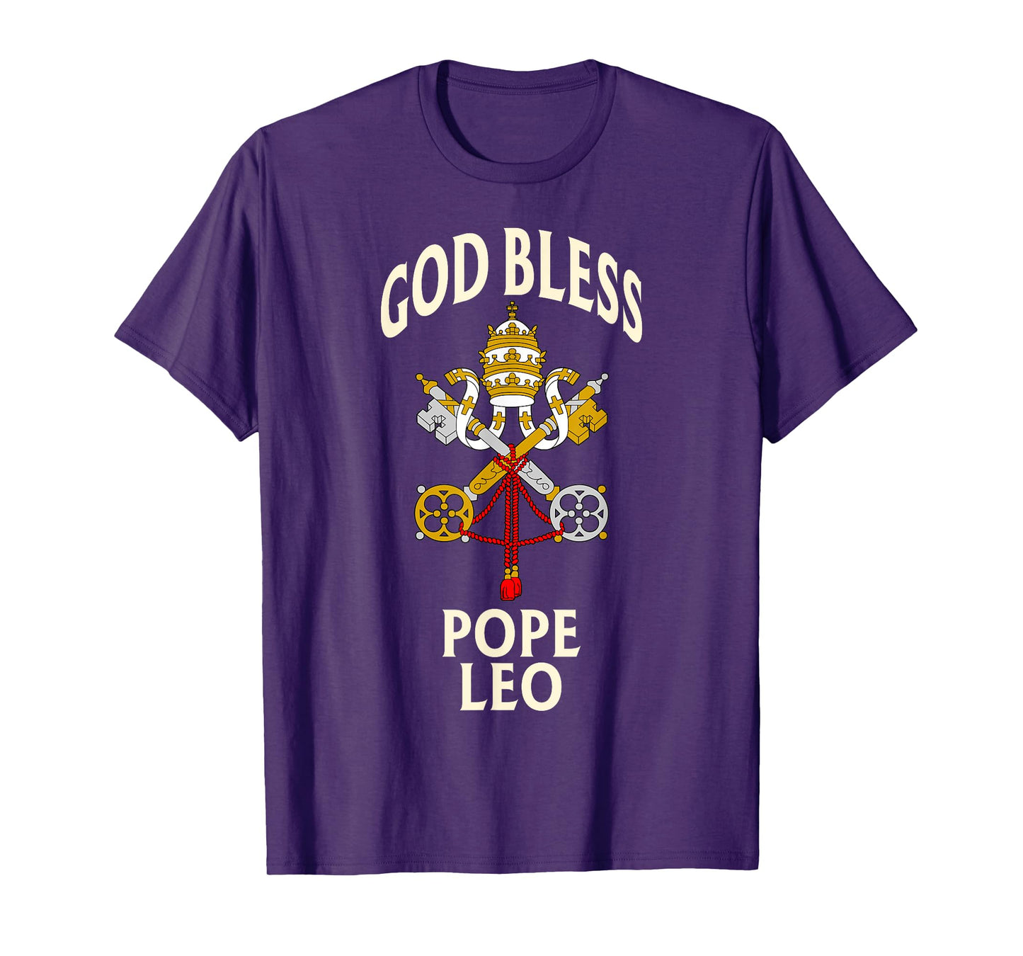 God Bless Pope Leo Vatican Crest Catholic Prayer Blessing T-Shirt