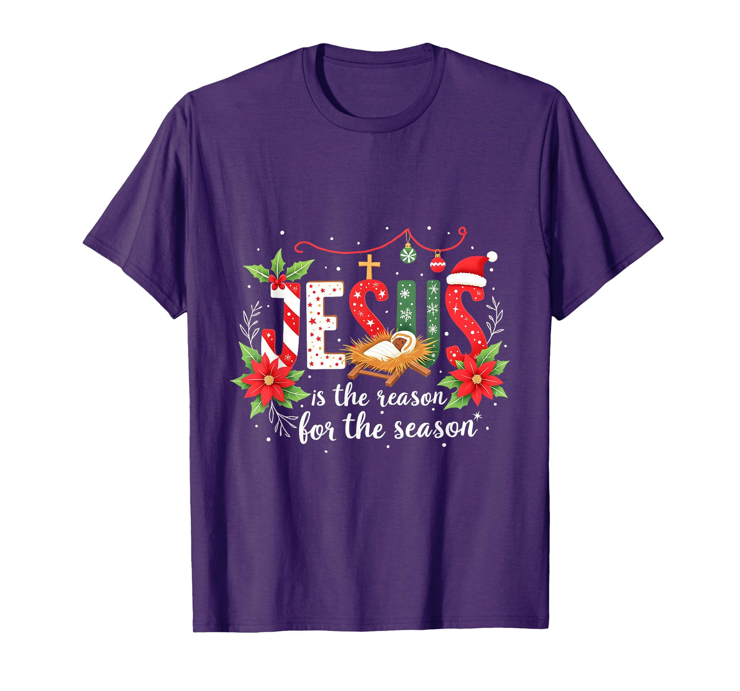 Faith Christmas Jesus Is The Reason For The Season Christian T-Shirt
