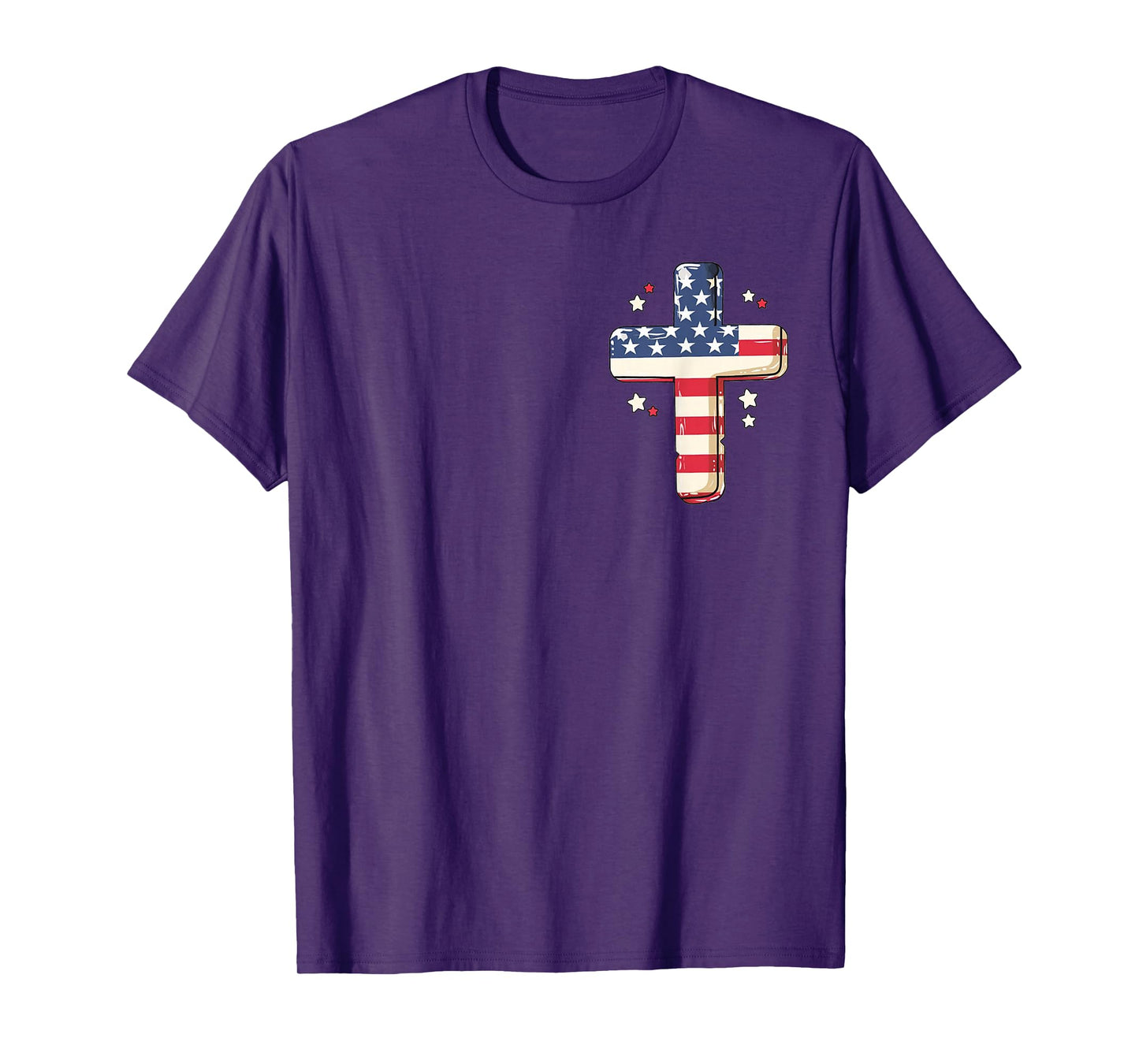 Stars And Stripes Jesus Christ 4th Of July ( 2 SIDES) T-Shirt